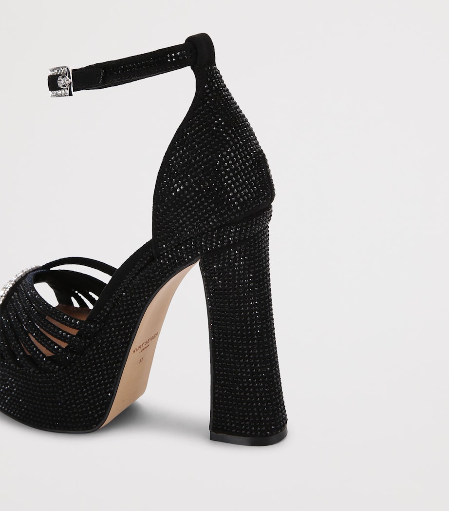 Kurt Geiger London Crystal Strap Platform Sandals Black Image 4