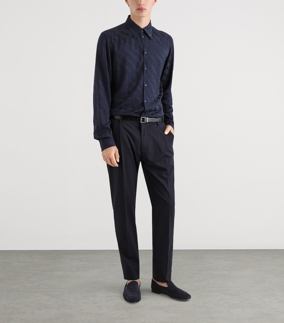 Silk DG Logo Shirt B0665-VERY DARK Image 2