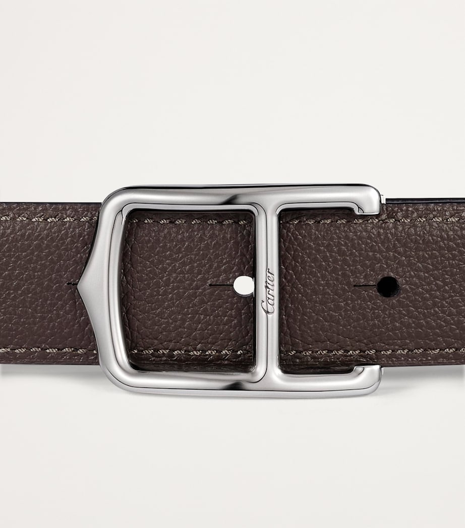 Cartier Calfskin Reversible Cartier C Belt Black And Brown Image 3