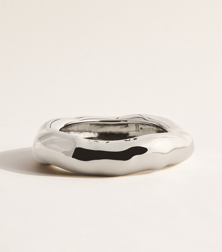 Alexis Bittar Large Molten Wide Bangle No Stone Silver Image 1