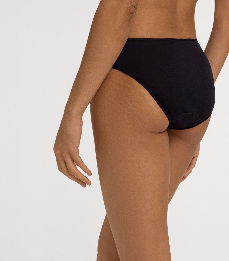 Mercerised Cotton Kalea Midi Briefs BLACK Image 4