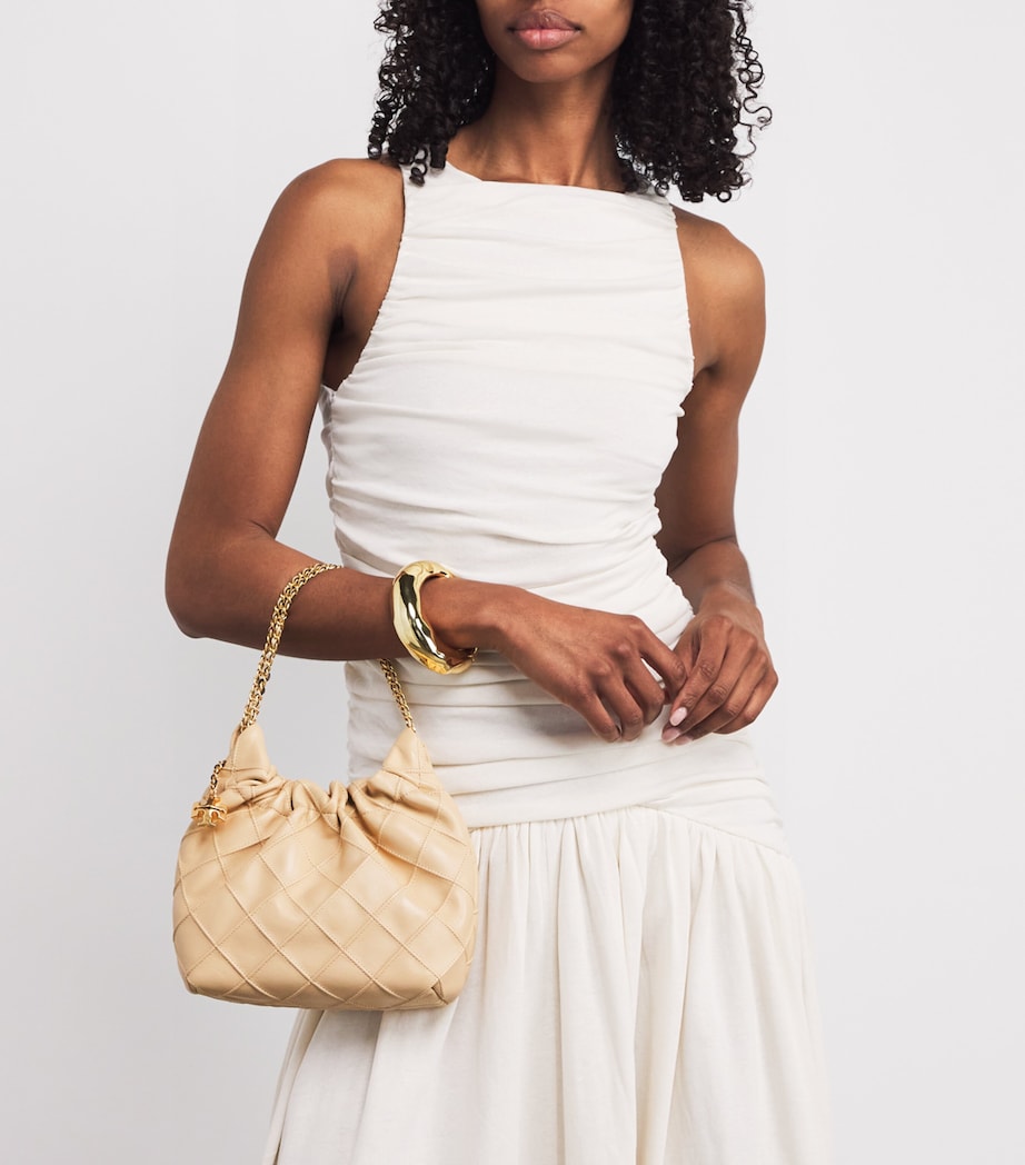 Mini Leather Fleming Shoulder Bag 701 VANILLA SFT SRVE Image 5