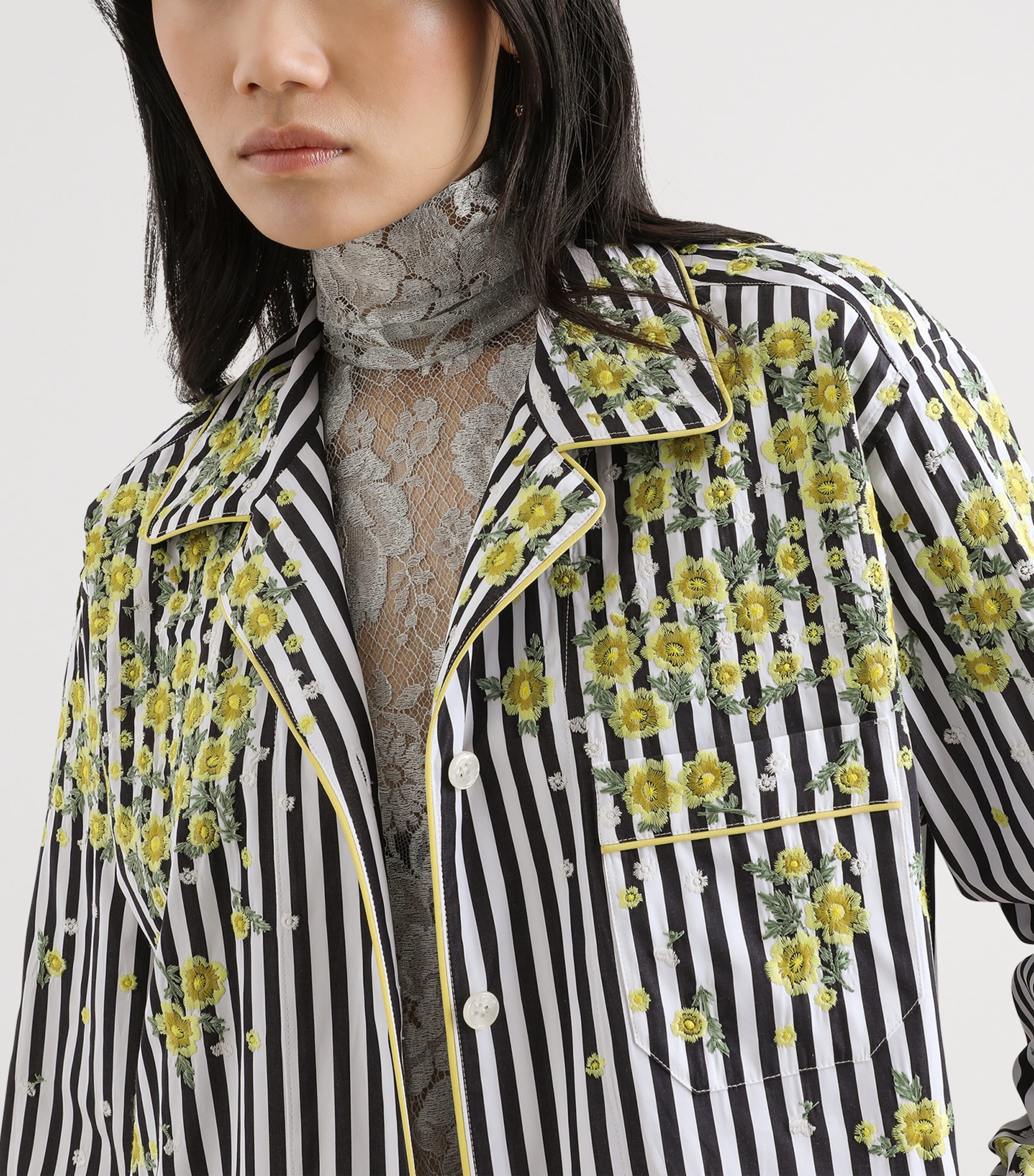 Dolce&Gabbana Womens Cotton-Silk Embroidered Shirt Embr Image 4