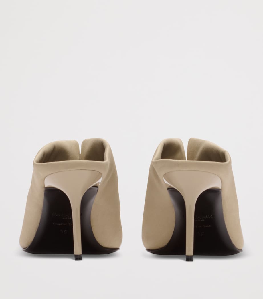 Pierced Heeled Mules 75 0AN SABLE Image 6