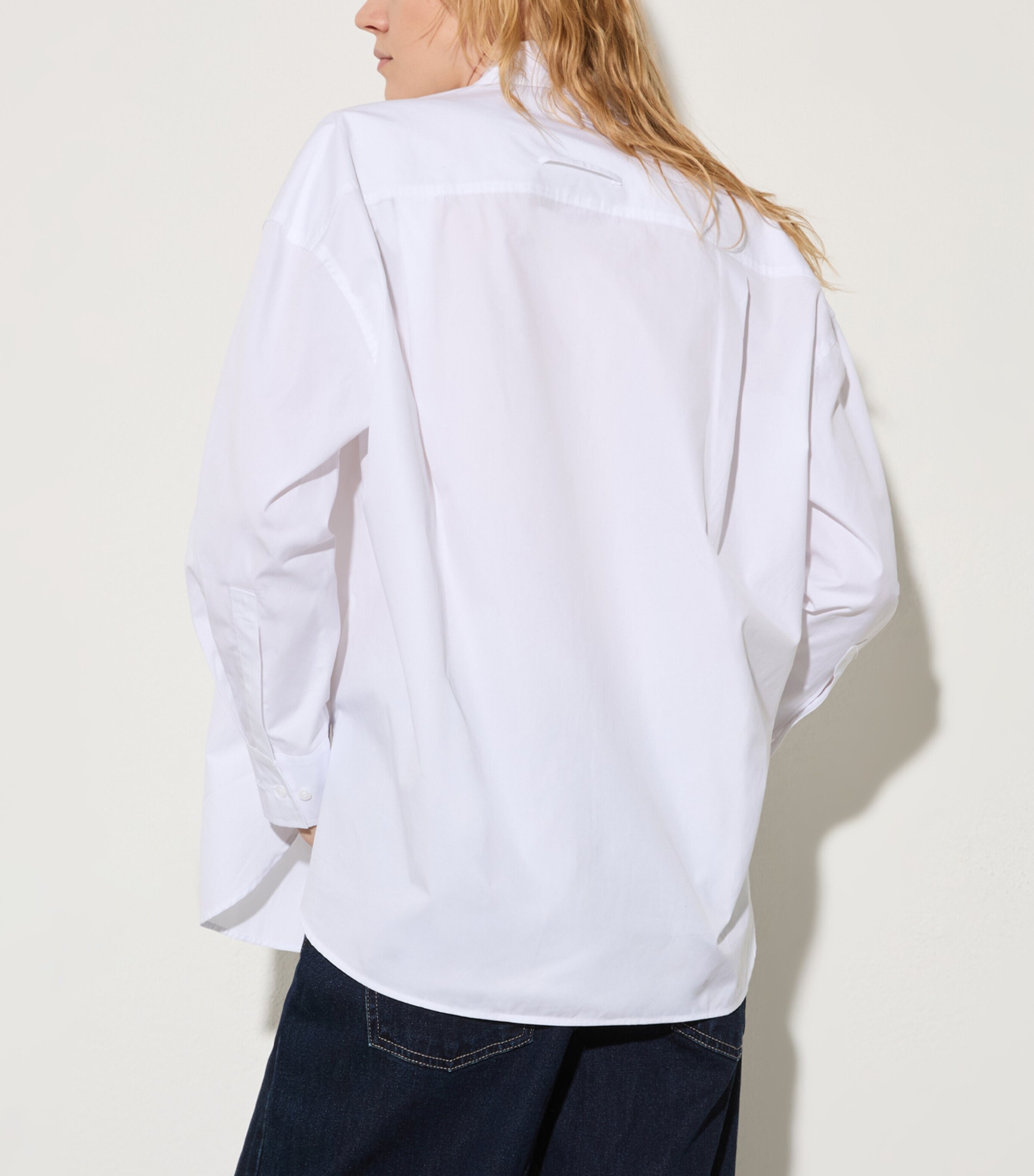 MAX&Co. Womens Cotton Embellished Shirt Optical White Image 3