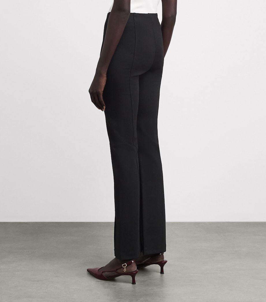 Maje Womens Flared Slit Trousers Black Image 5