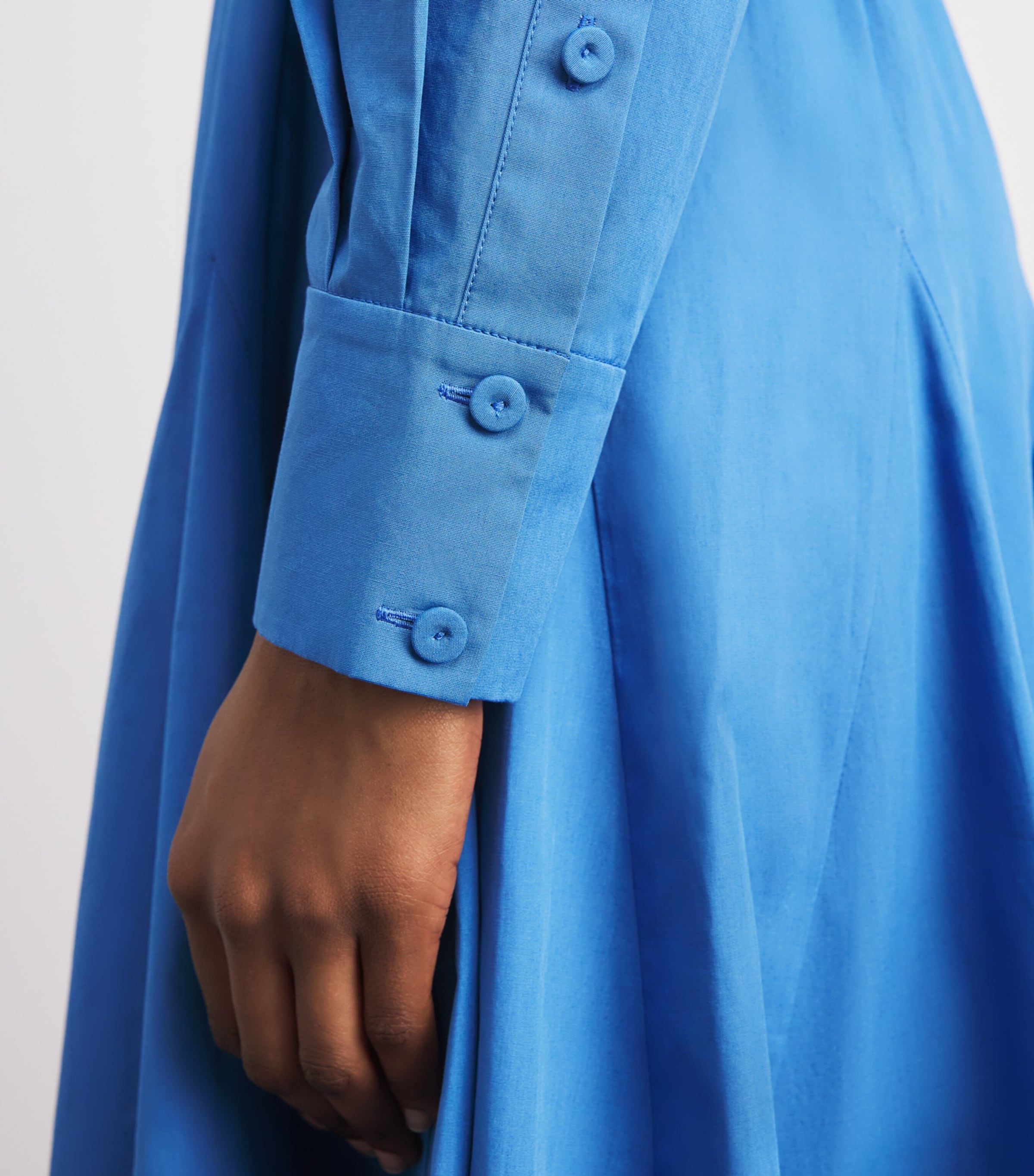 Emilia Wickstead Womens Cotton Marione Midi Shirt Dress Blue Image 5