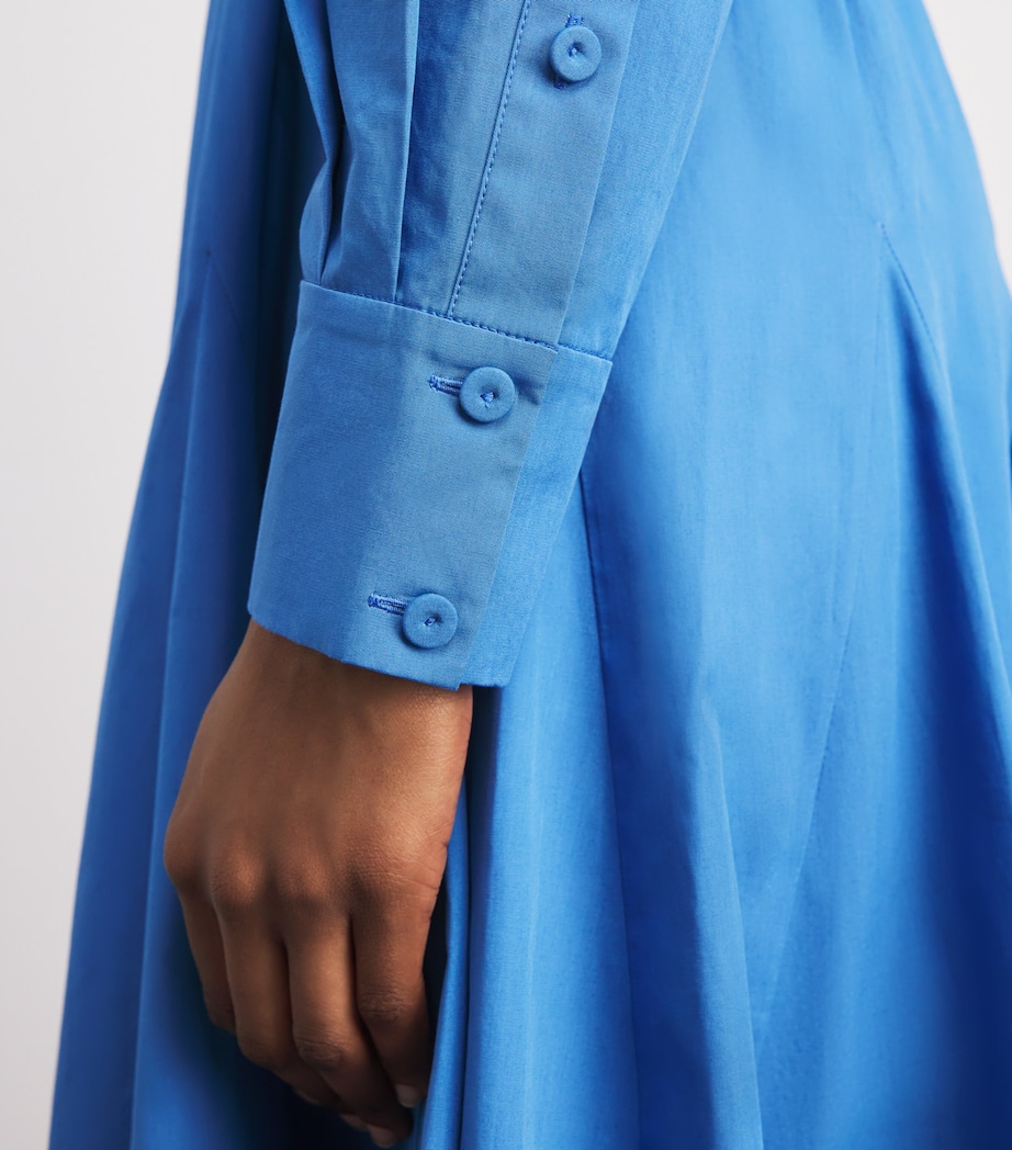 Emilia Wickstead Womens Cotton Marione Midi Shirt Dress Blue Image 5