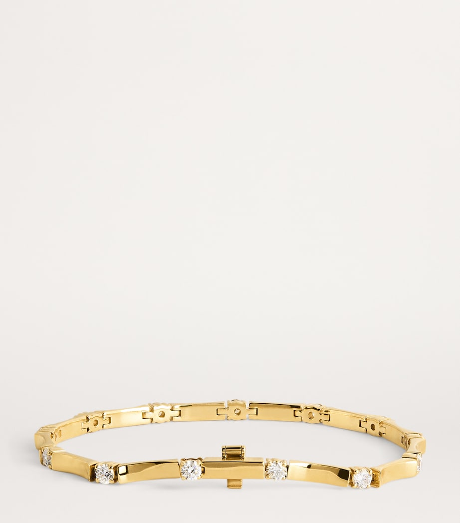 Small Yellow Gold and Diamond Honey Bracelet YELLOW GOLD Image 3
