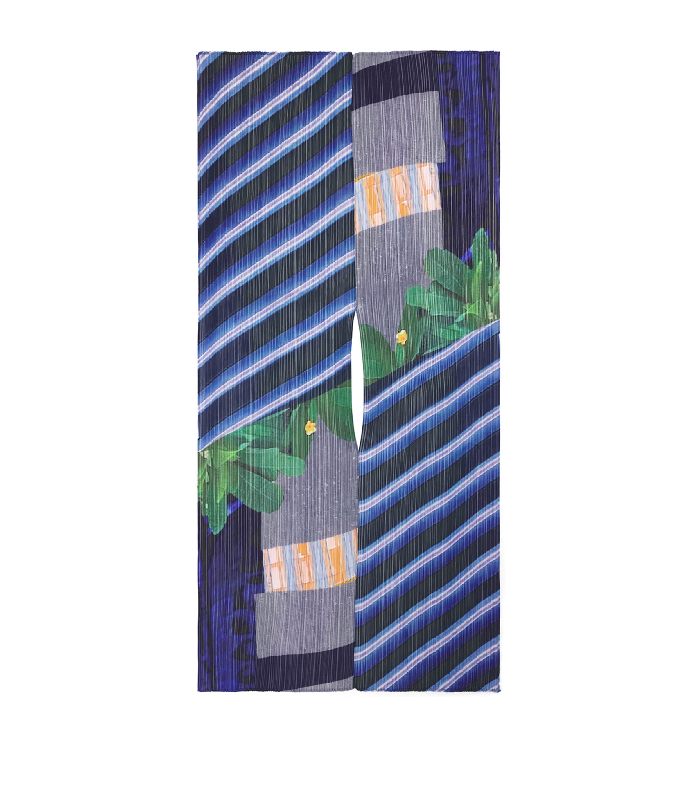 City Collage Madame-T Stole GREY X NAVY Image 1