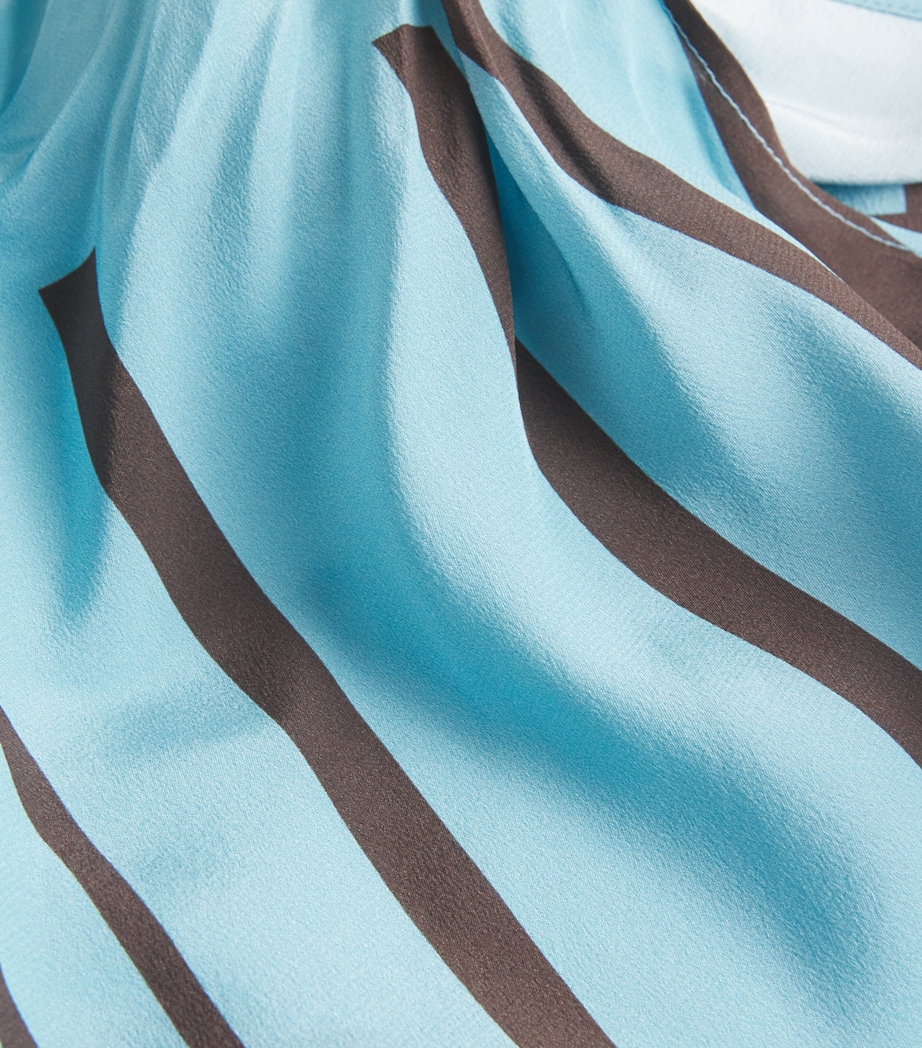 Silk Halterneck Blouse PACHA MINERAL STRIPE Image 5