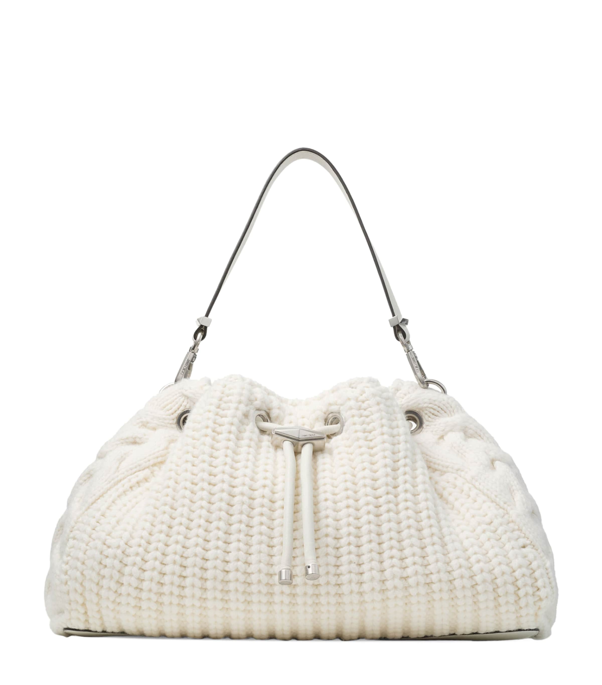 Bon Bon Cinch Wool Top-Handle Bag LATTE/ANTIQUE SILVER Image 1