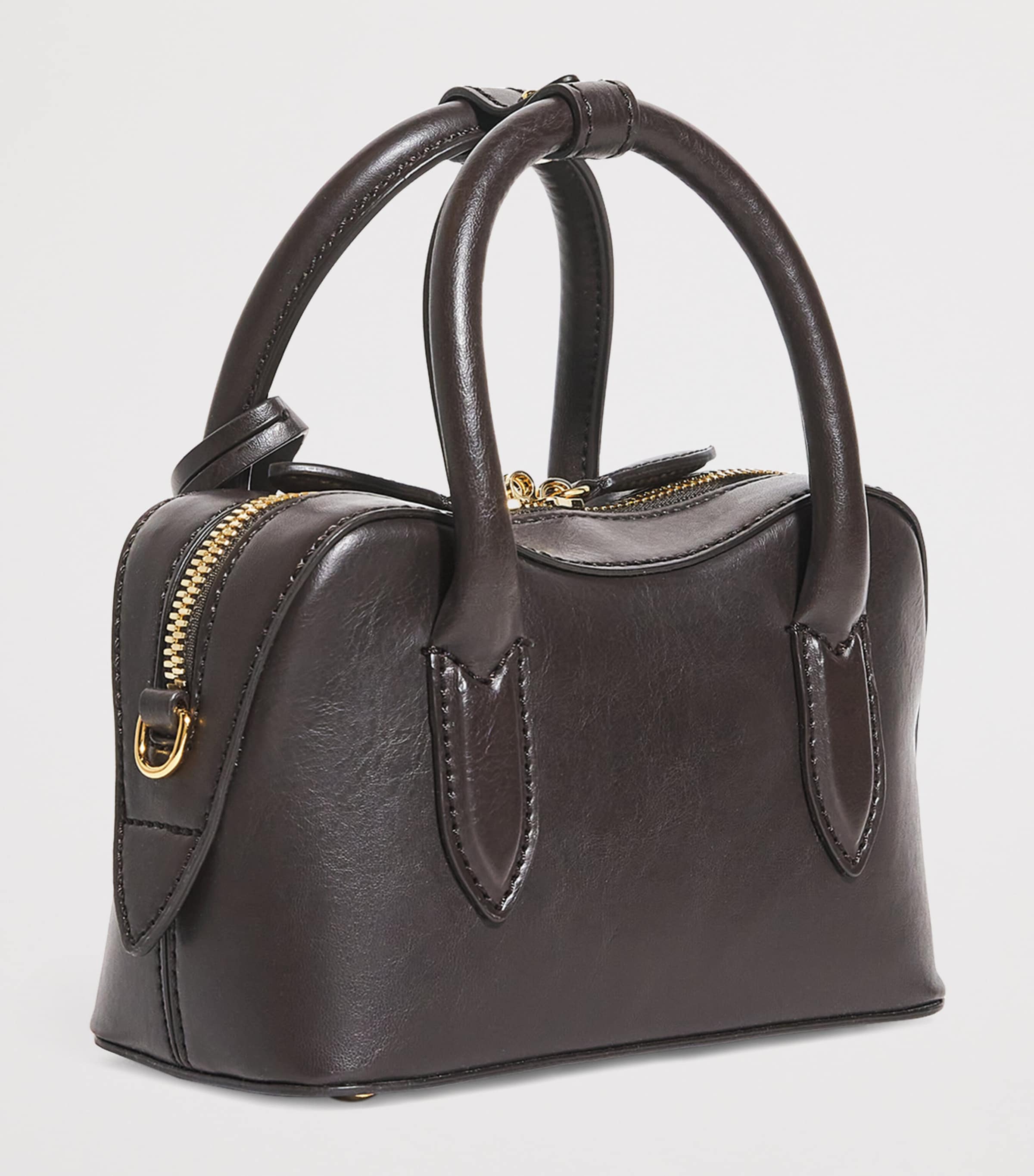 Tiny Vegan Leather Ryder Top-Handle Bag 2102 DARK ESPRESSO Image 3