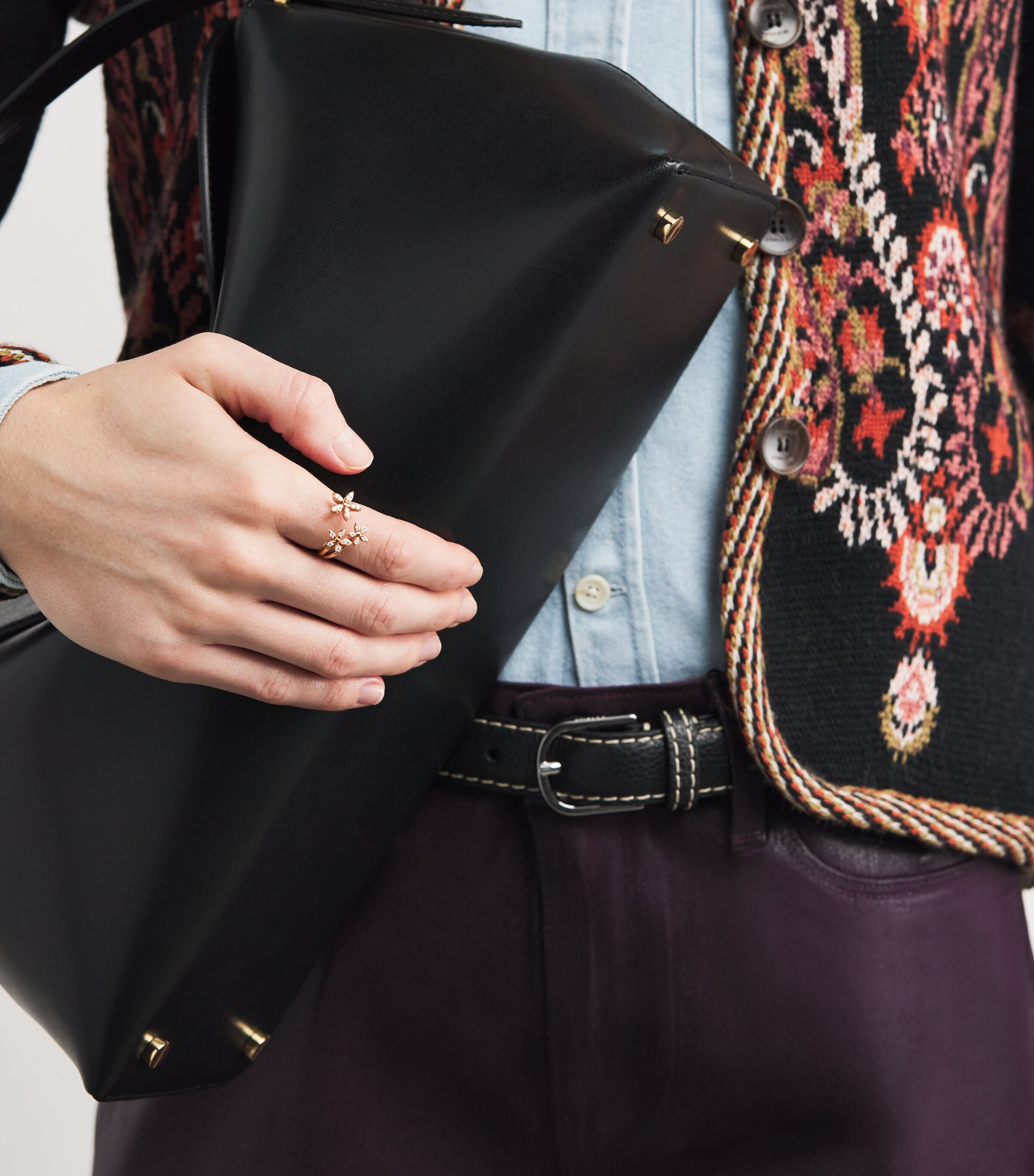 Rose Gold and Diamond Apple Seed Tara Ring ROSE GOLD Image 5