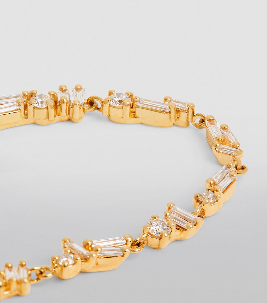 Yellow Gold and Diamond Classic Sparkler Bracelet 18K YG/WD Image 7