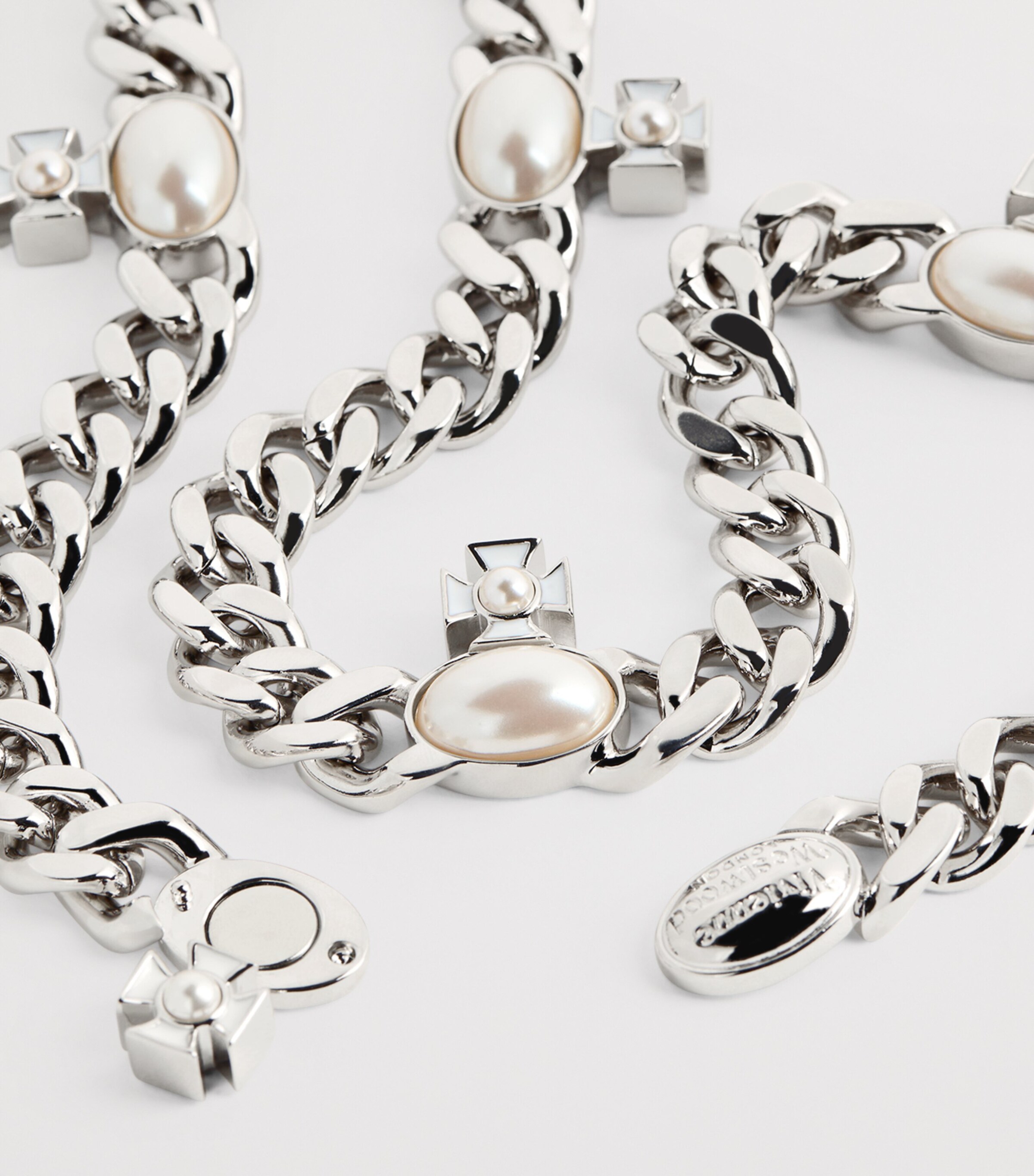 Vivienne Westwood Jewel-Orb Gaby Necklace Platinum Image 4