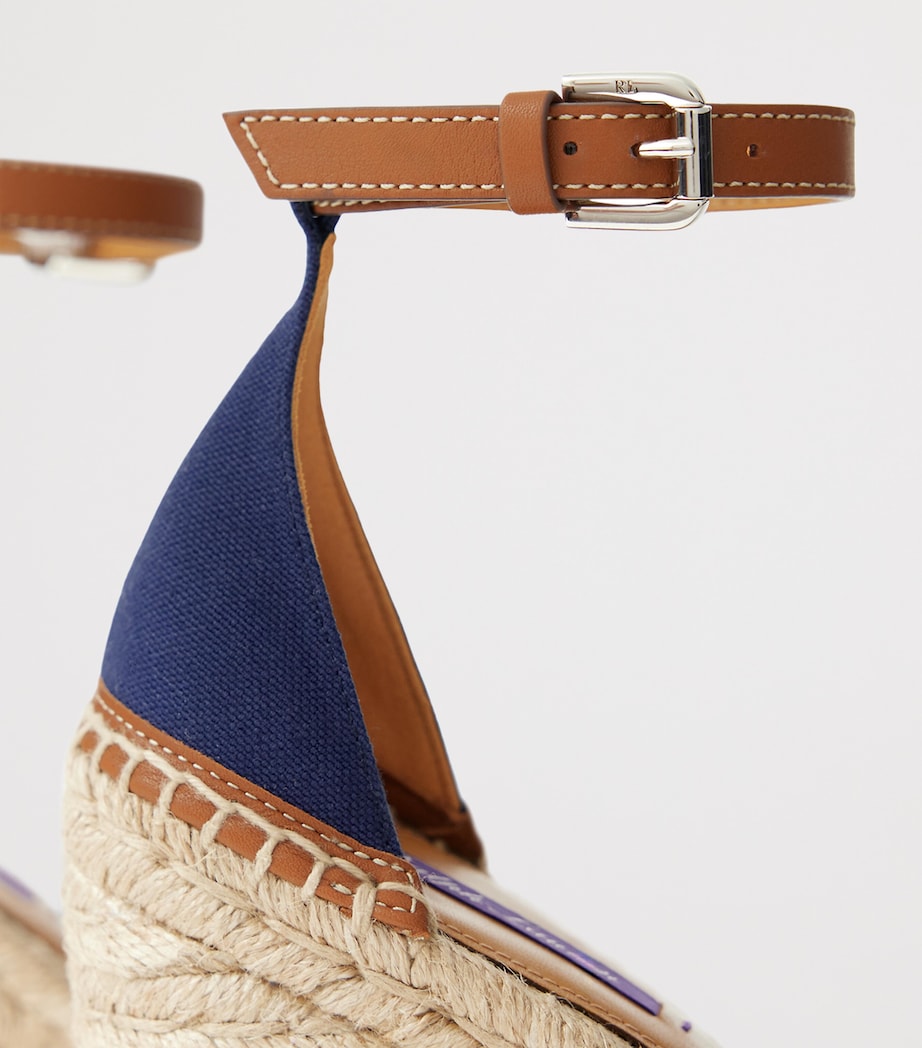 Canvas Parson Wedge Espadrilles 110 BLUE Image 5