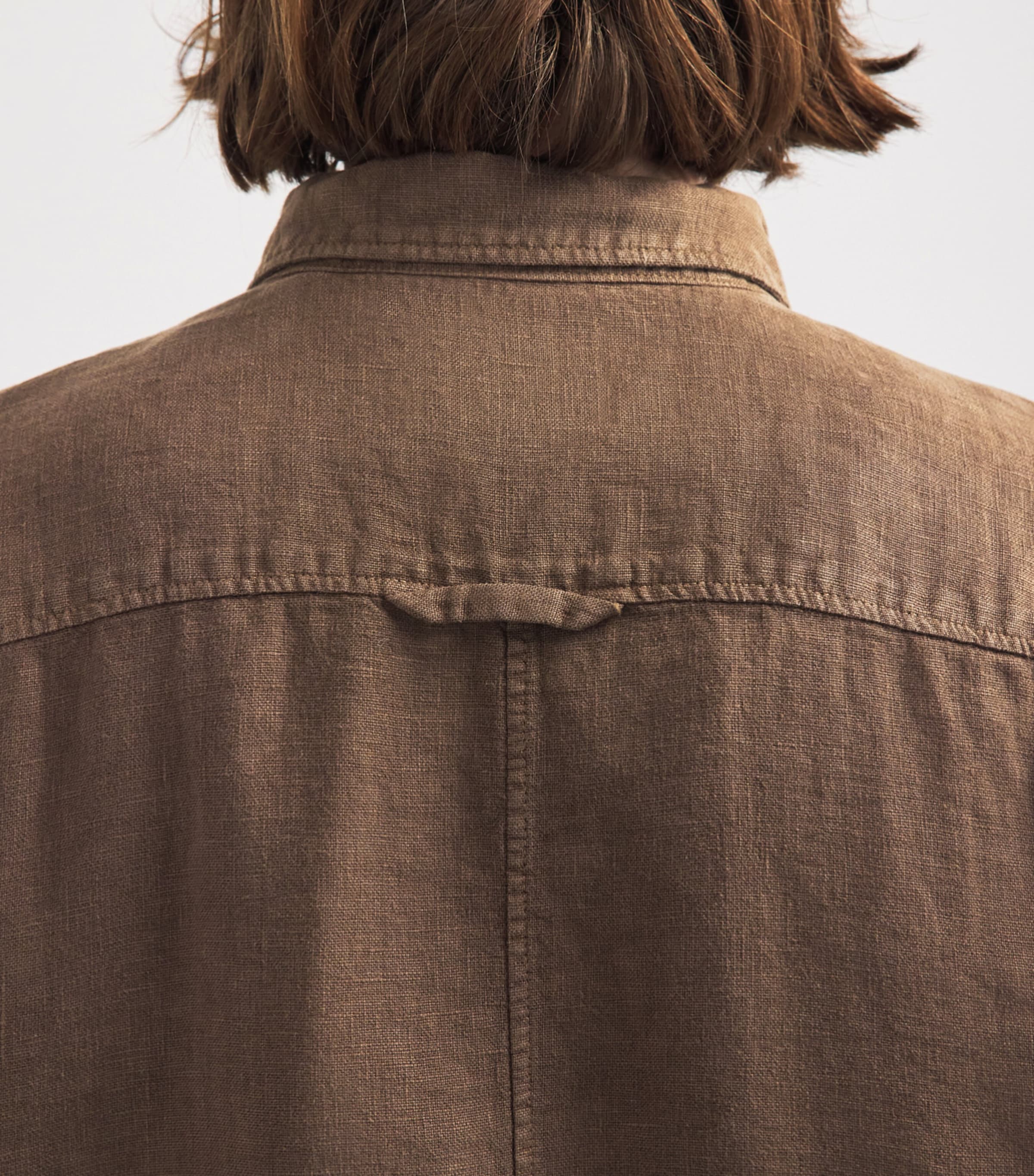 Citizens of Humanity Mens Linen Short-Sleeve Cairo Shirt Kelp Image 3