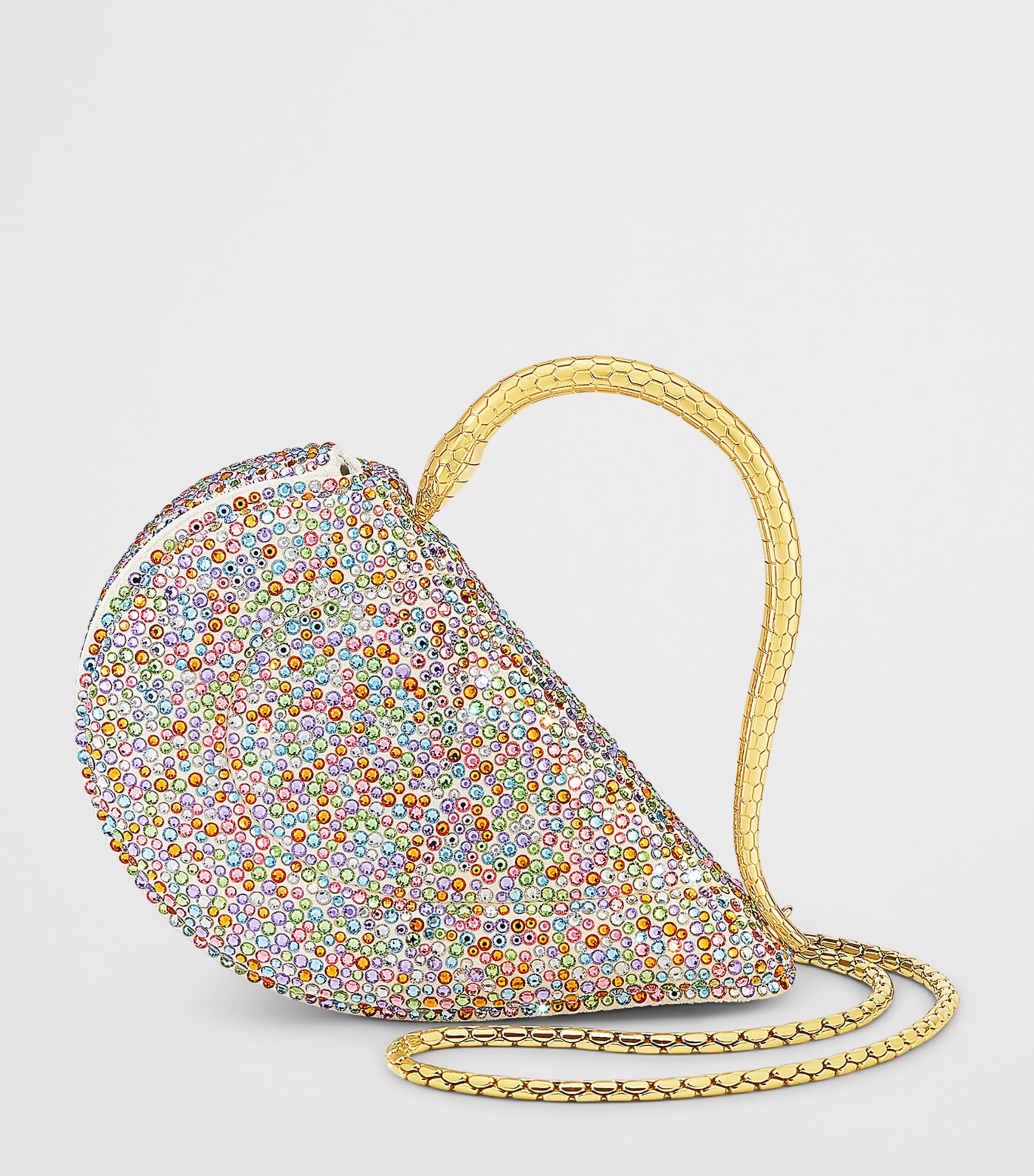 Bvlgari Mini Crystal-Embellished Serpenti Cuoricino Top-Handle Bag Image 5