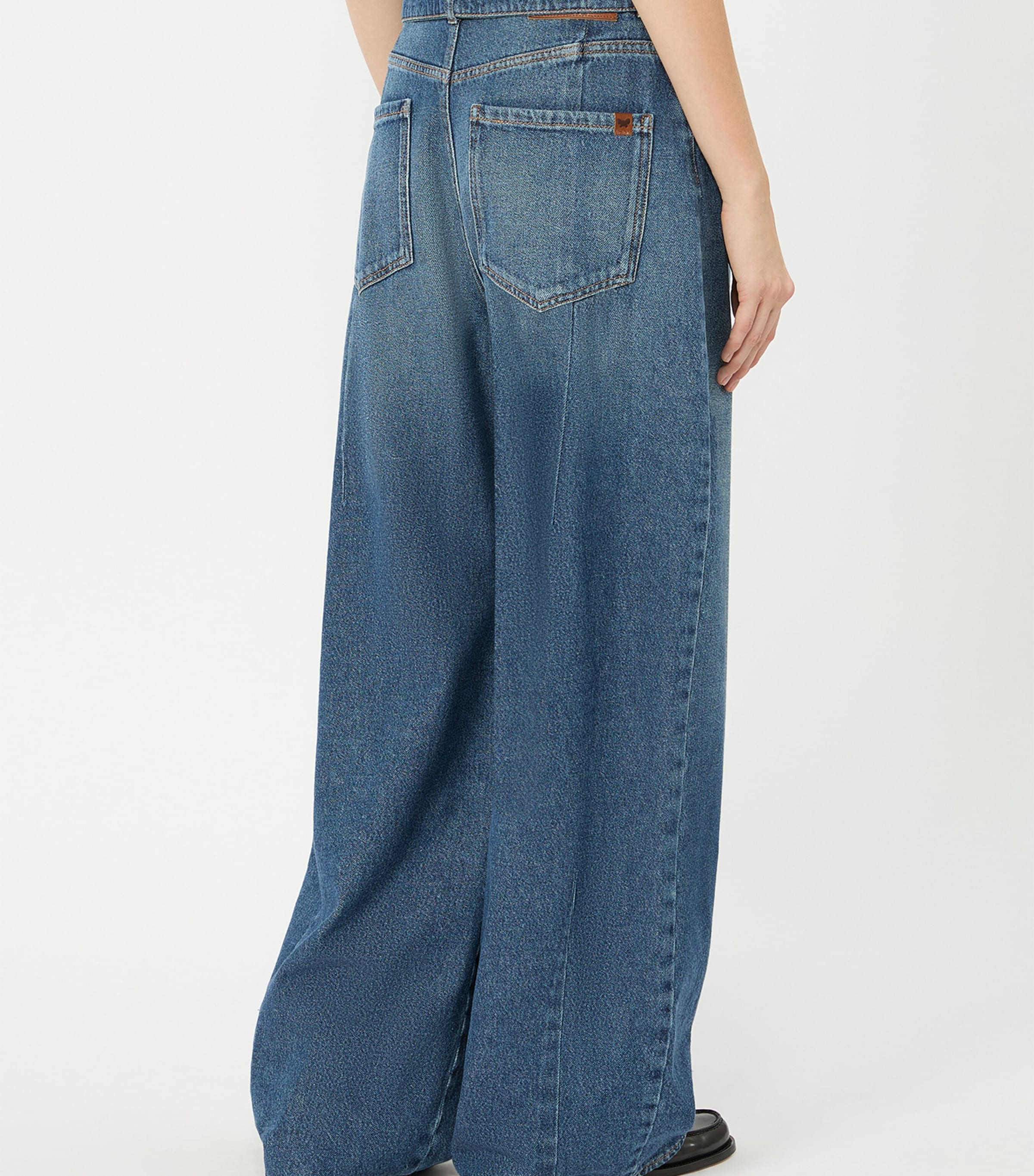 Weekend Max Mara Womens Wide-Leg Jeans Navy Image 3