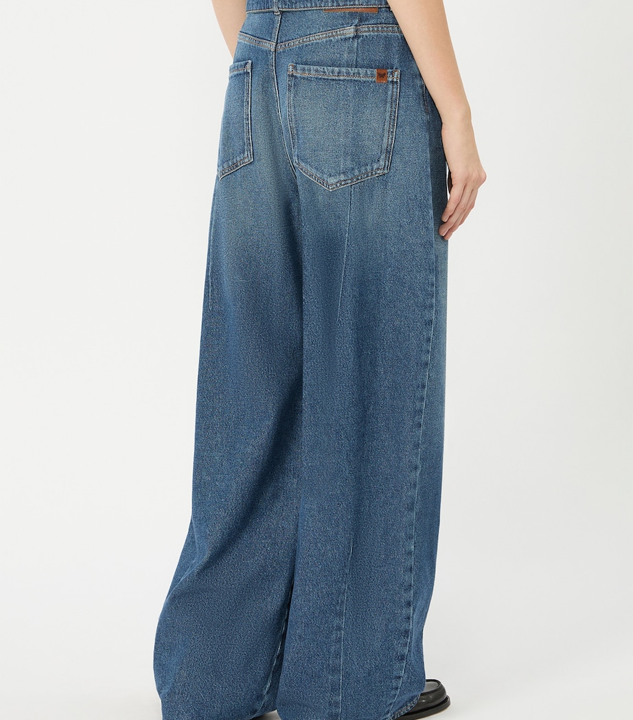 Weekend Max Mara Womens Wide-Leg Jeans Navy Image 3