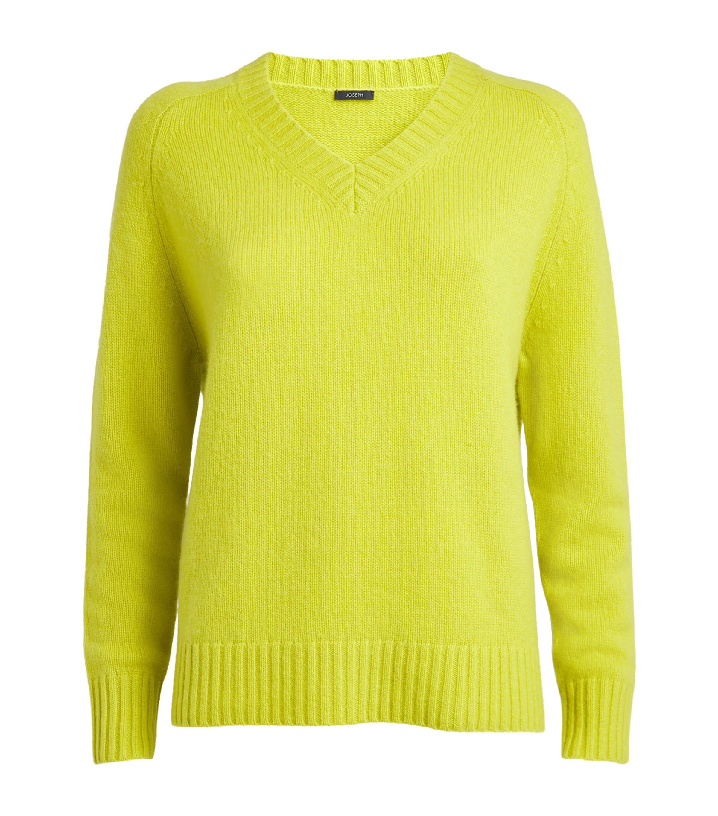 Joseph Open Cashmere V Neck Jumper In Brown