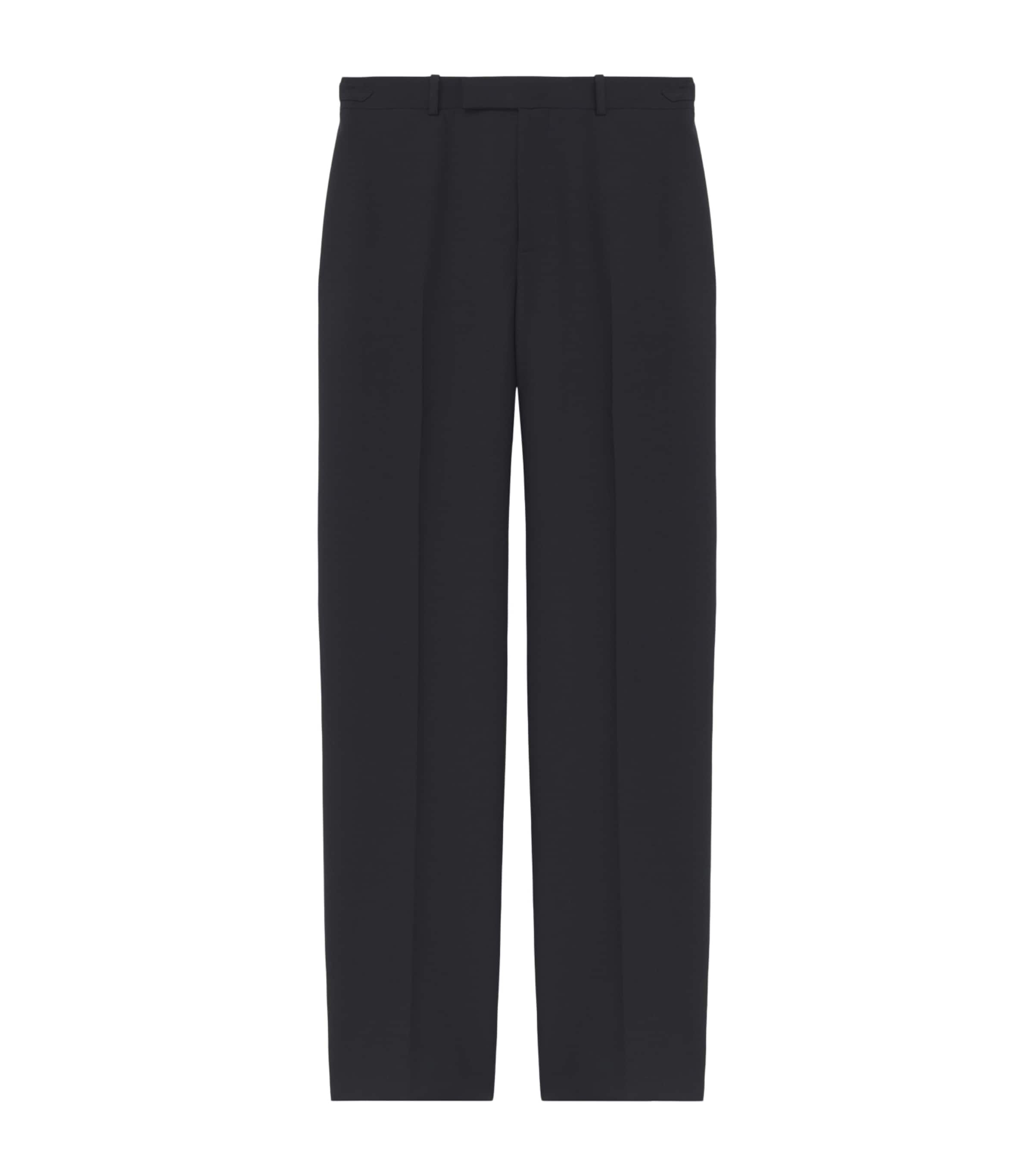McQueen Mens Wool-Mohair Trousers Image 1