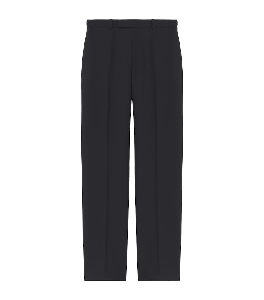 McQueen Mens Wool-Mohair Trousers Image 1