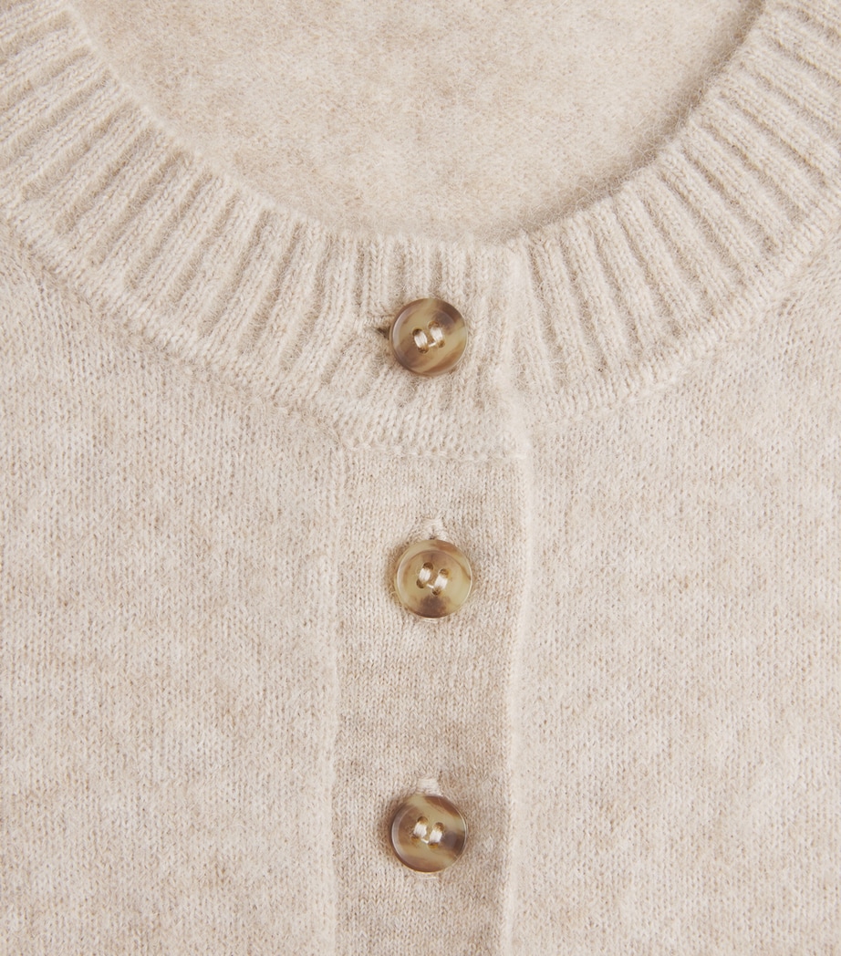 ME+EM Womens Wool-Blend Henley Sweater Vest Oatmeal Melange Image 6