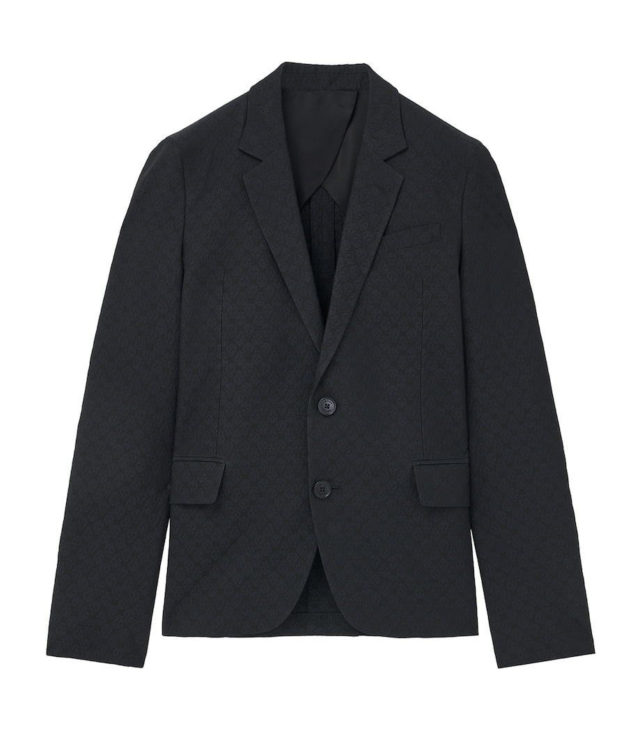 Skull-Print Single-Breasted Blazer 1010 Image 1