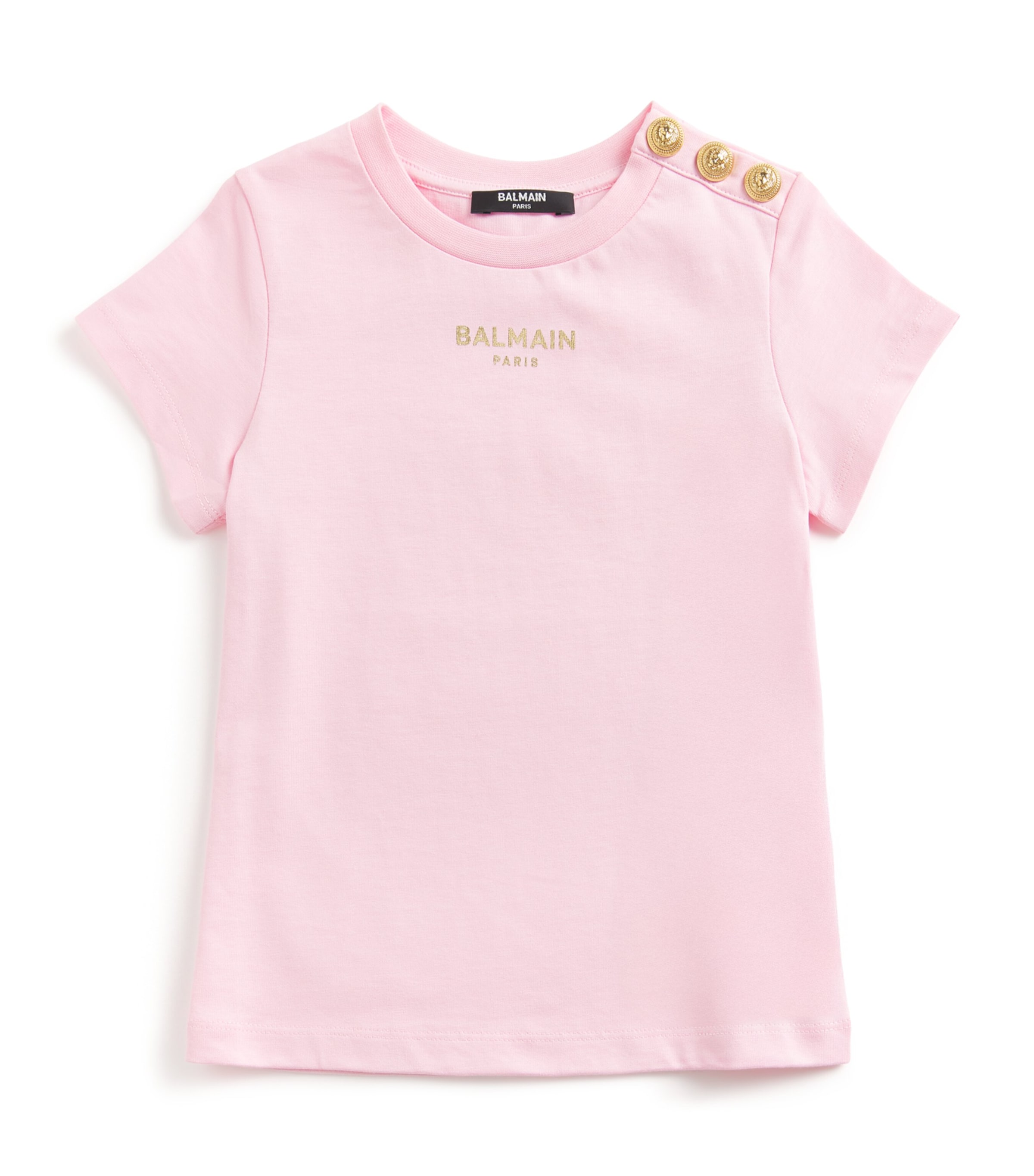 Button-Detail T-Shirt (4-14 Years) 51EOR ROSA/ORO Image 1
