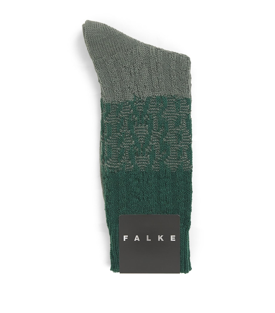 Falke Mens Virgin Wool-Blend Free Climber Socks Hunter Gre Image 1