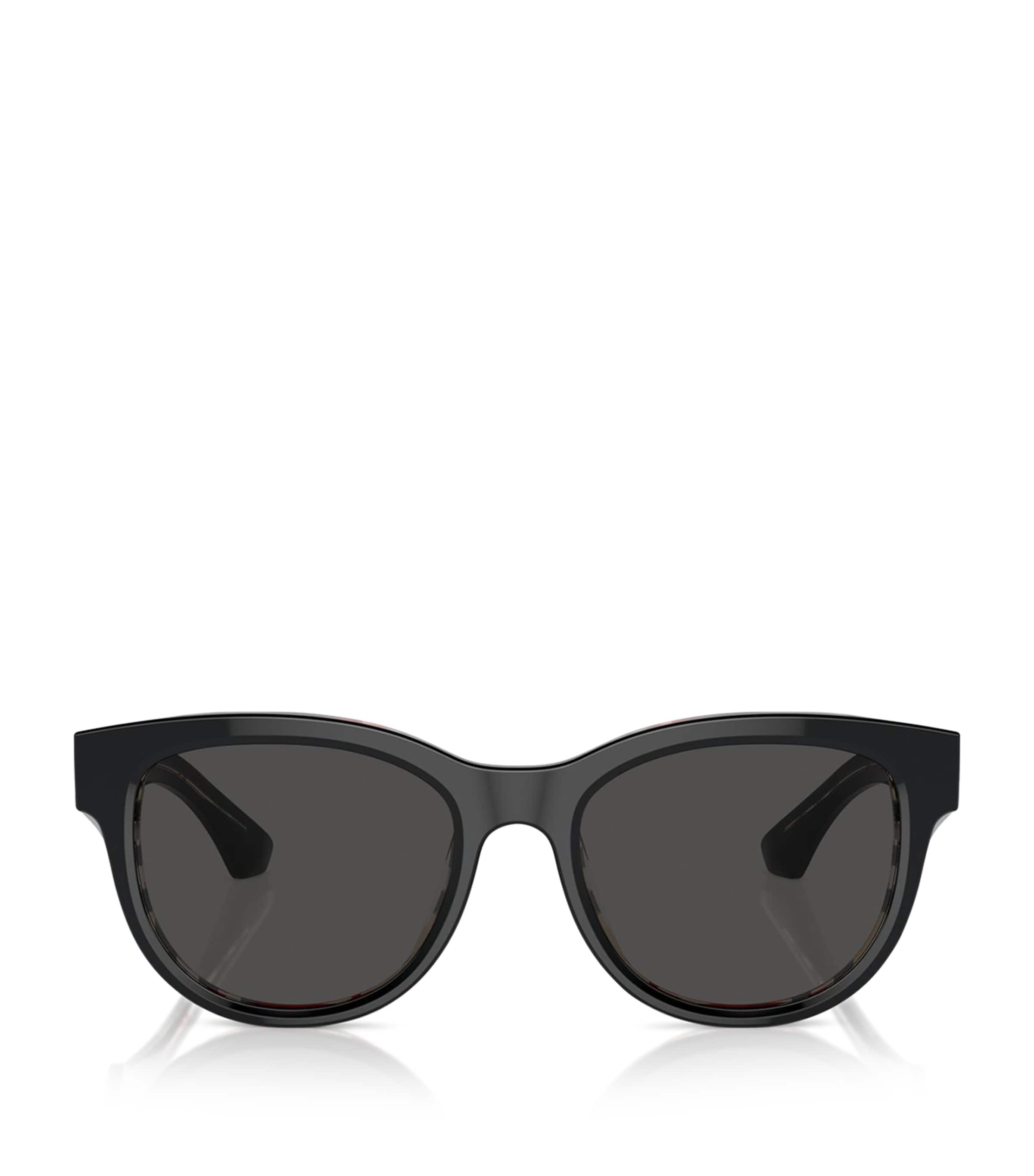 Burberry Womens Black Be4432u Round-frame Acetate Sunglasses In Black