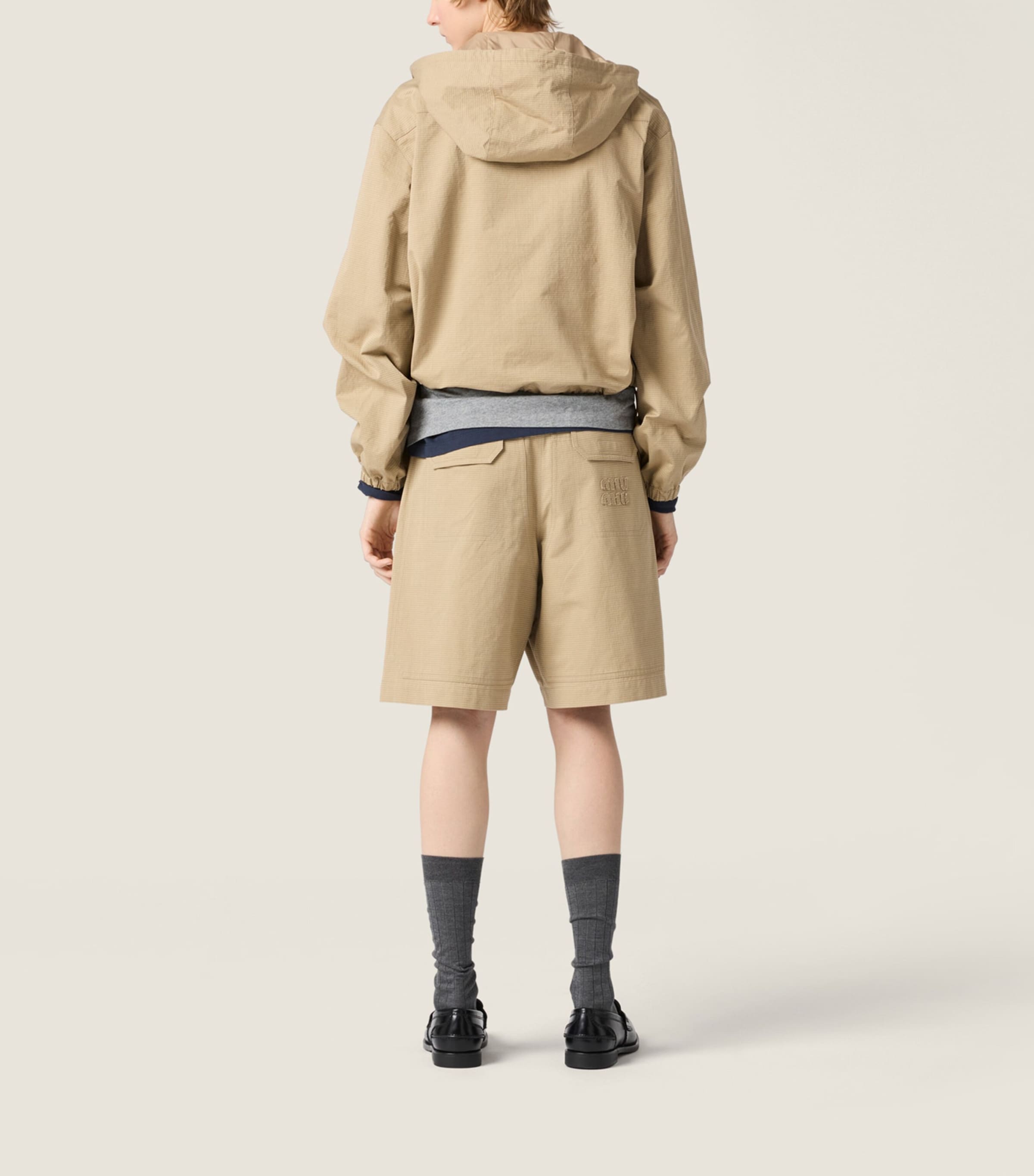 Miu Miu Womens Ripstop Jacket Neutral Image 3