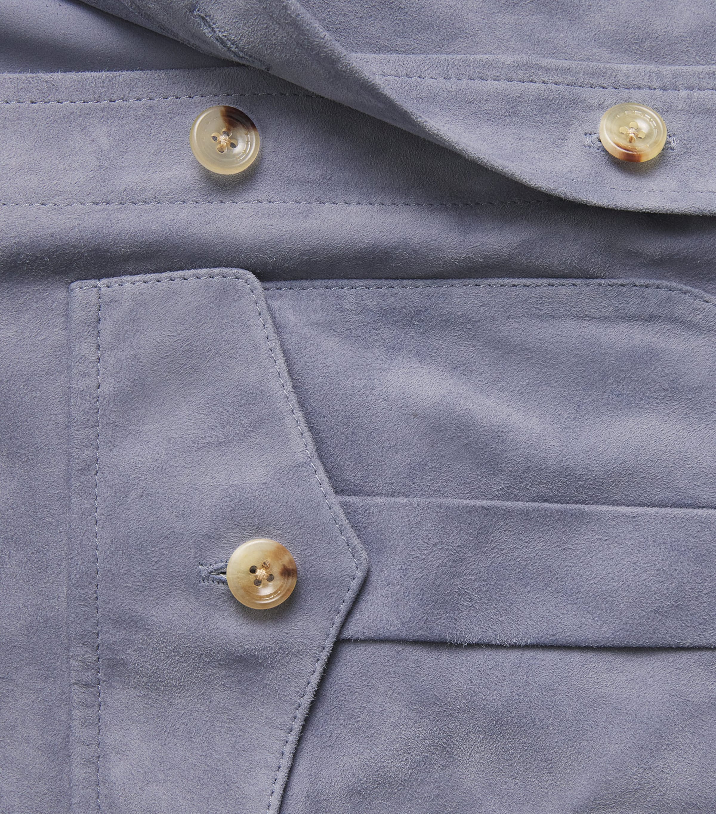 Suede Barron Overshirt BLUE Image 5
