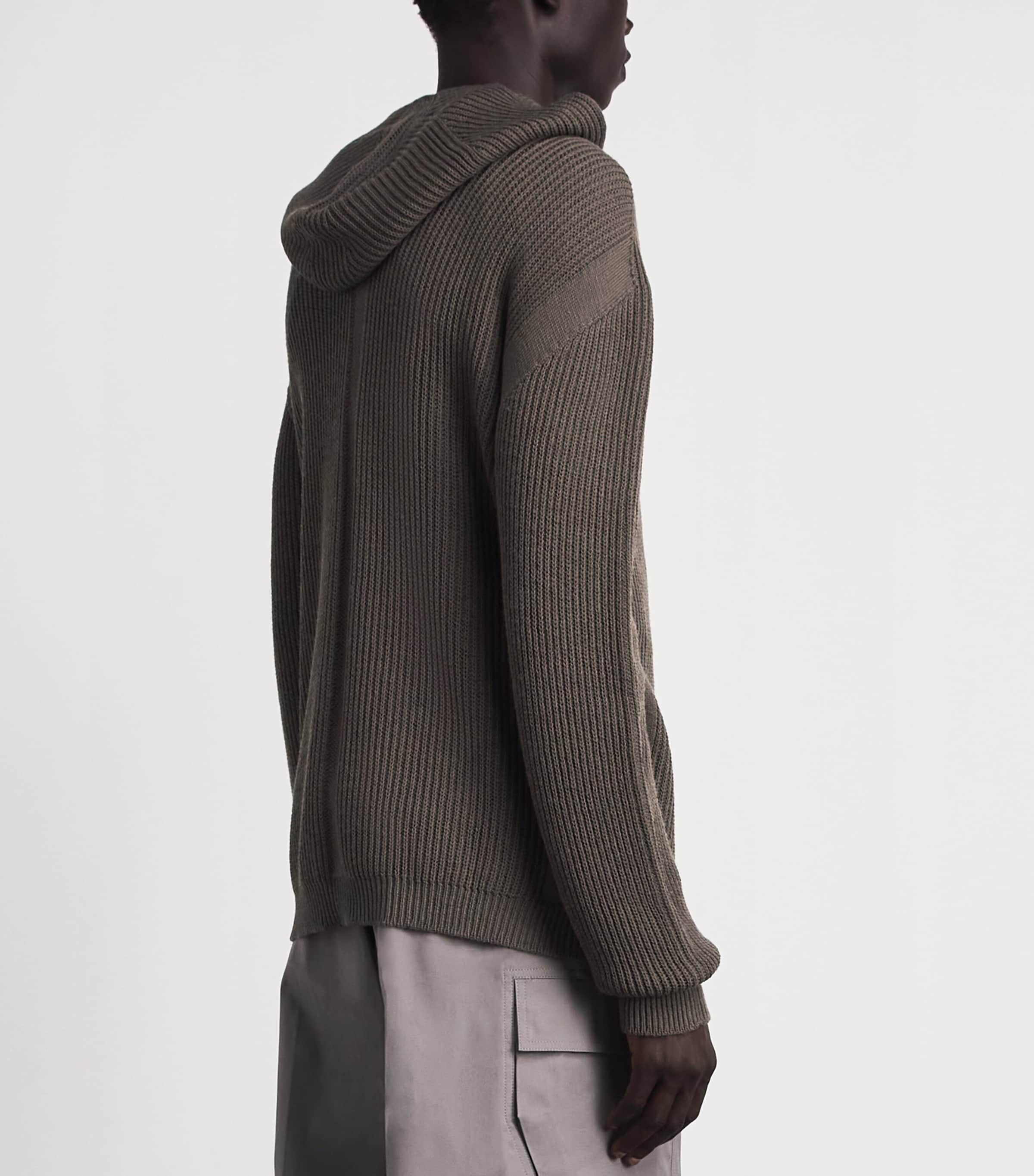Rick Owens Mens Cashmere Zip-Up Hoodie Drk Dust Image 5