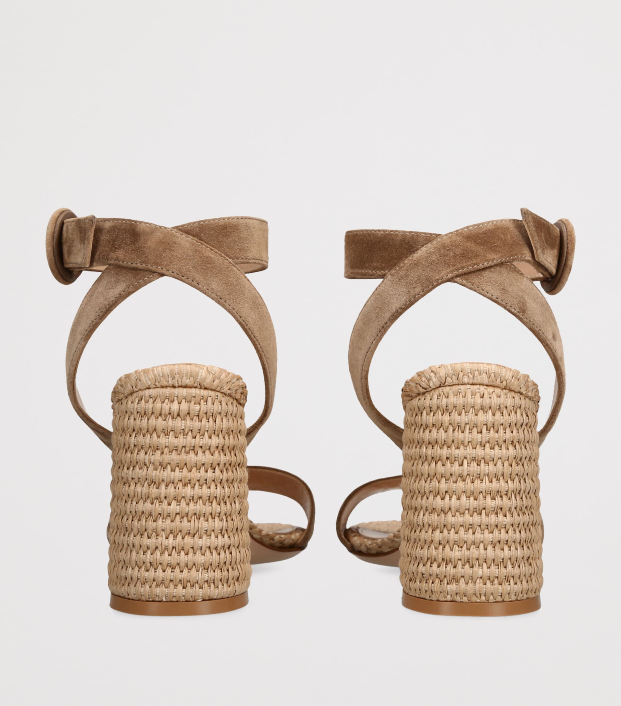 Suede Luana Heeled Sandals 85 CAMEL/OTH Image 2