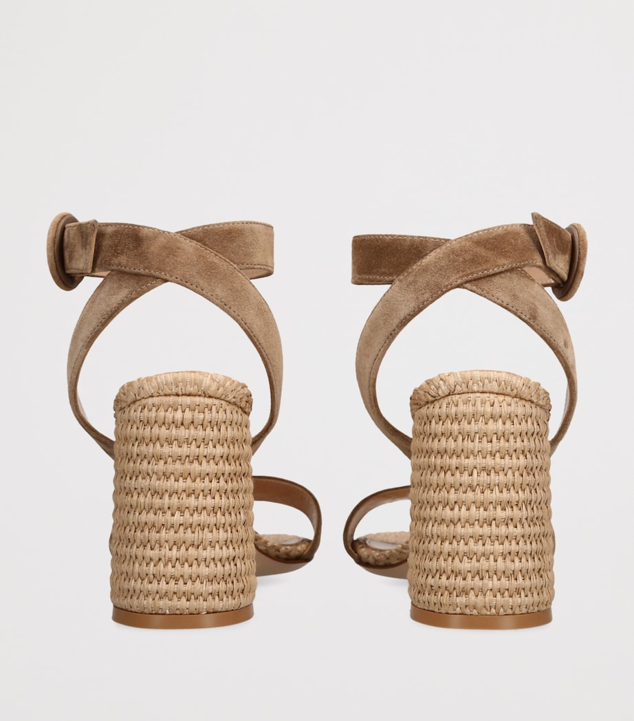 Suede Luana Heeled Sandals 85 CAMEL/OTH Image 2