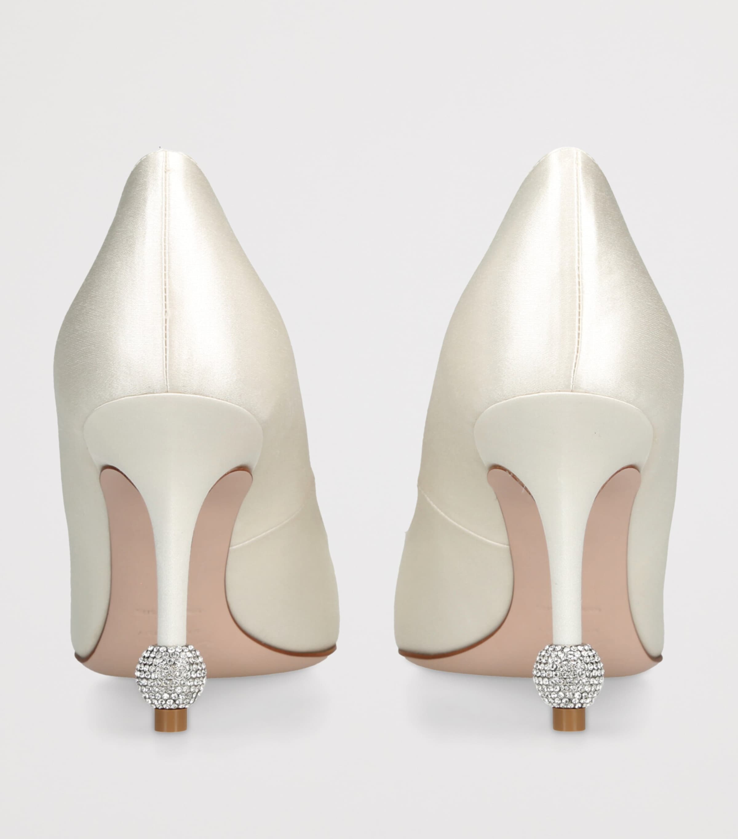Satin Marlene Pumps 85 WINTER WHT Image 2