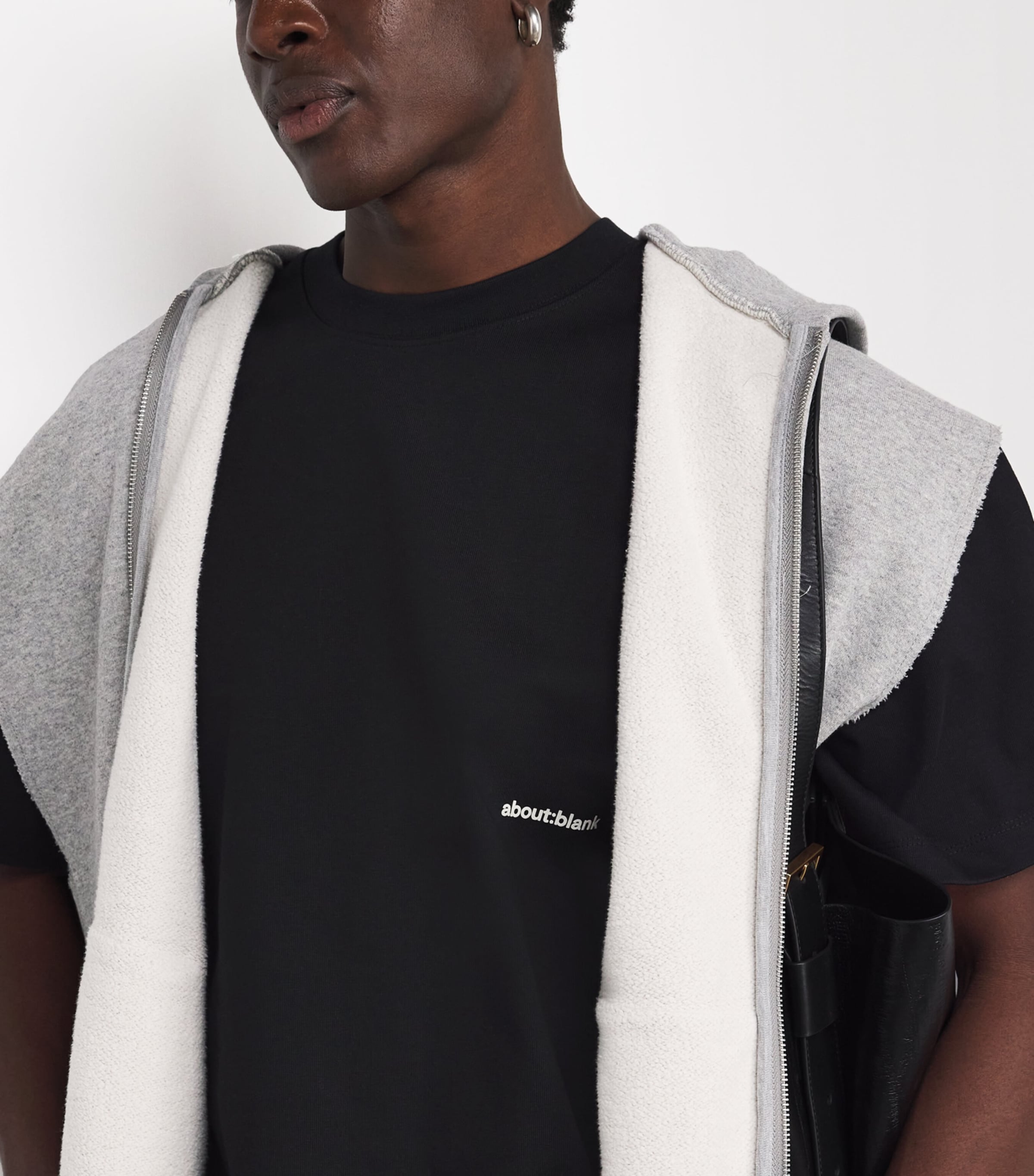 Cotton Back Logo T-Shirt BLACK/ECRU Image 6