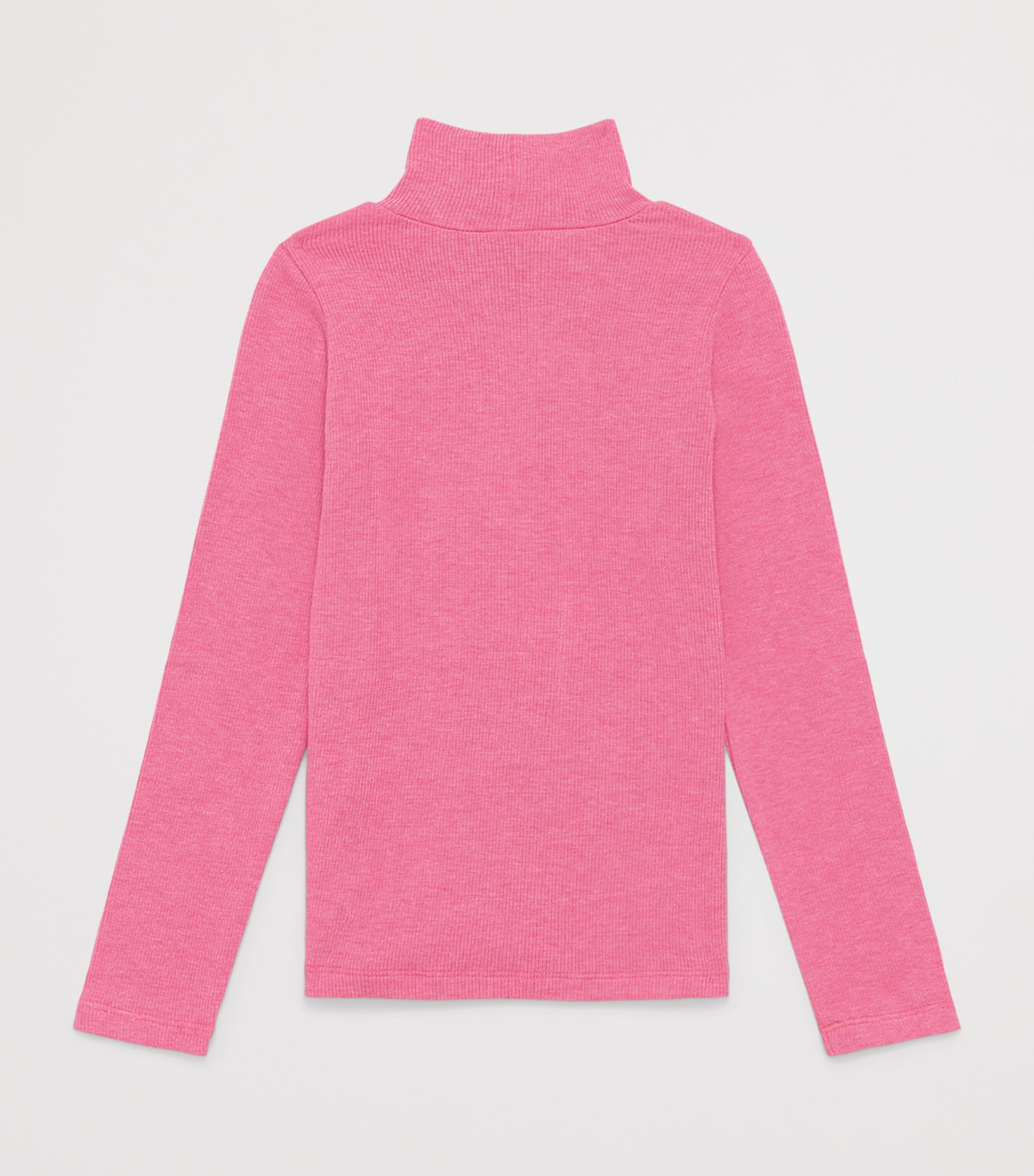 Monnalisa Ribbed Rollneck Top (2-12 Years) Rose Violet Image 2