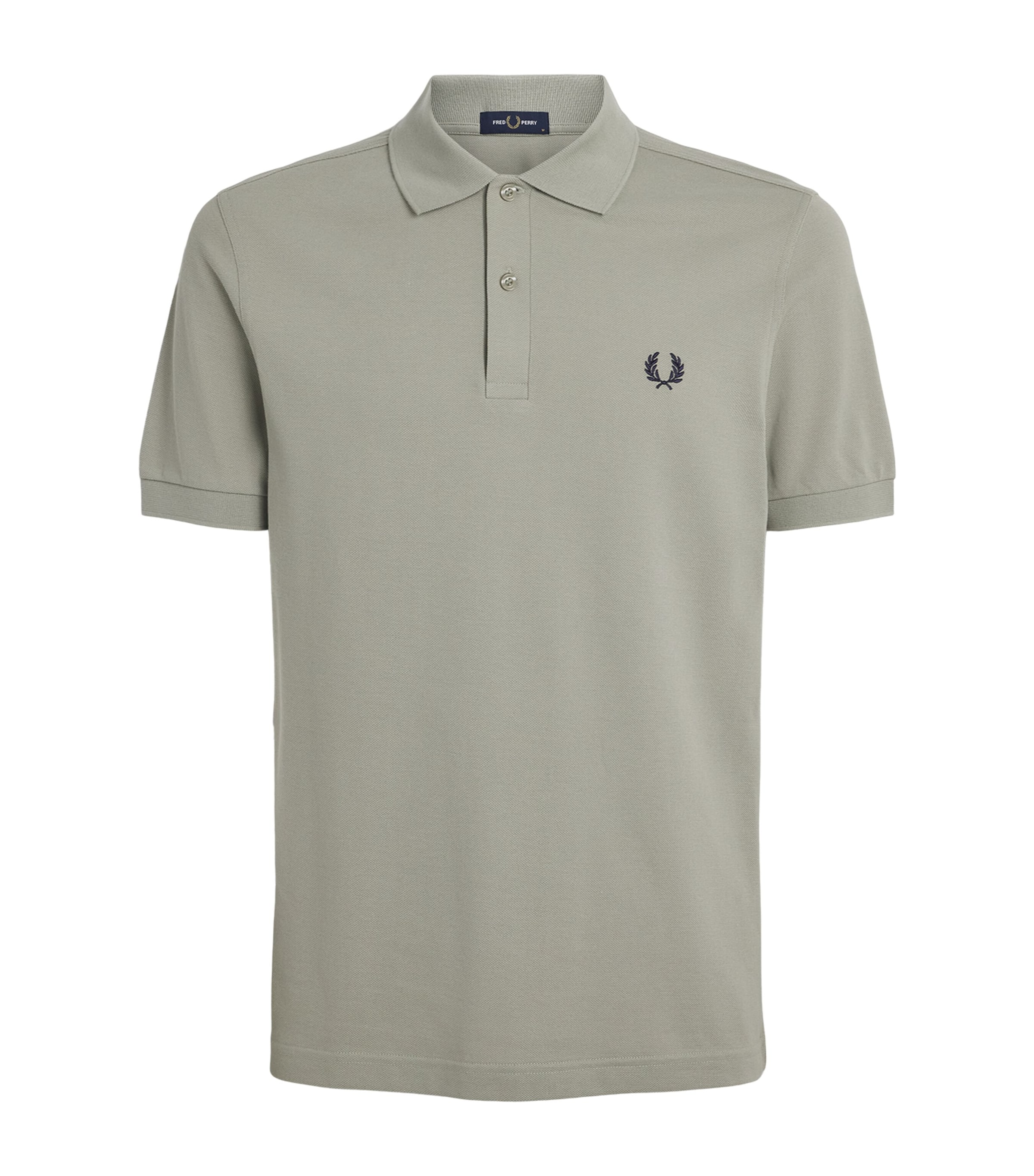 Fred Perry Mens Cotton Twin Tipped Polo Shirt Seagrass/drkairf Image 1