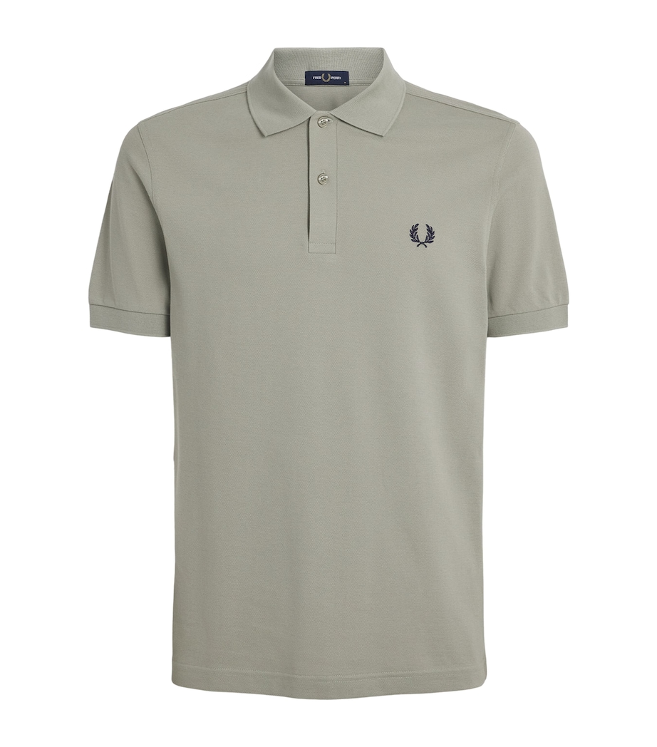 Fred Perry Mens Cotton Twin Tipped Polo Shirt Seagrass/drkairf Image 1