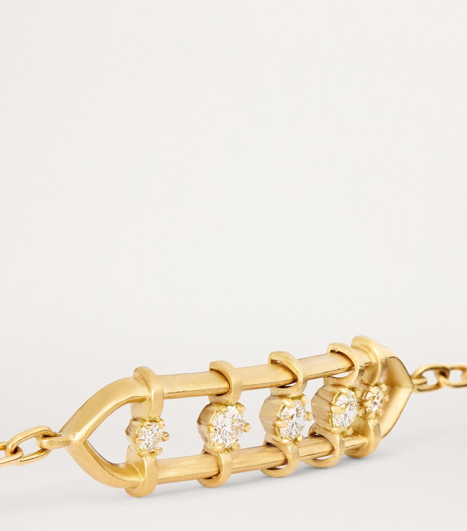 Jade Trau Yellow Gold and Diamond Penelope Bracelet Yellow Gold Image 4