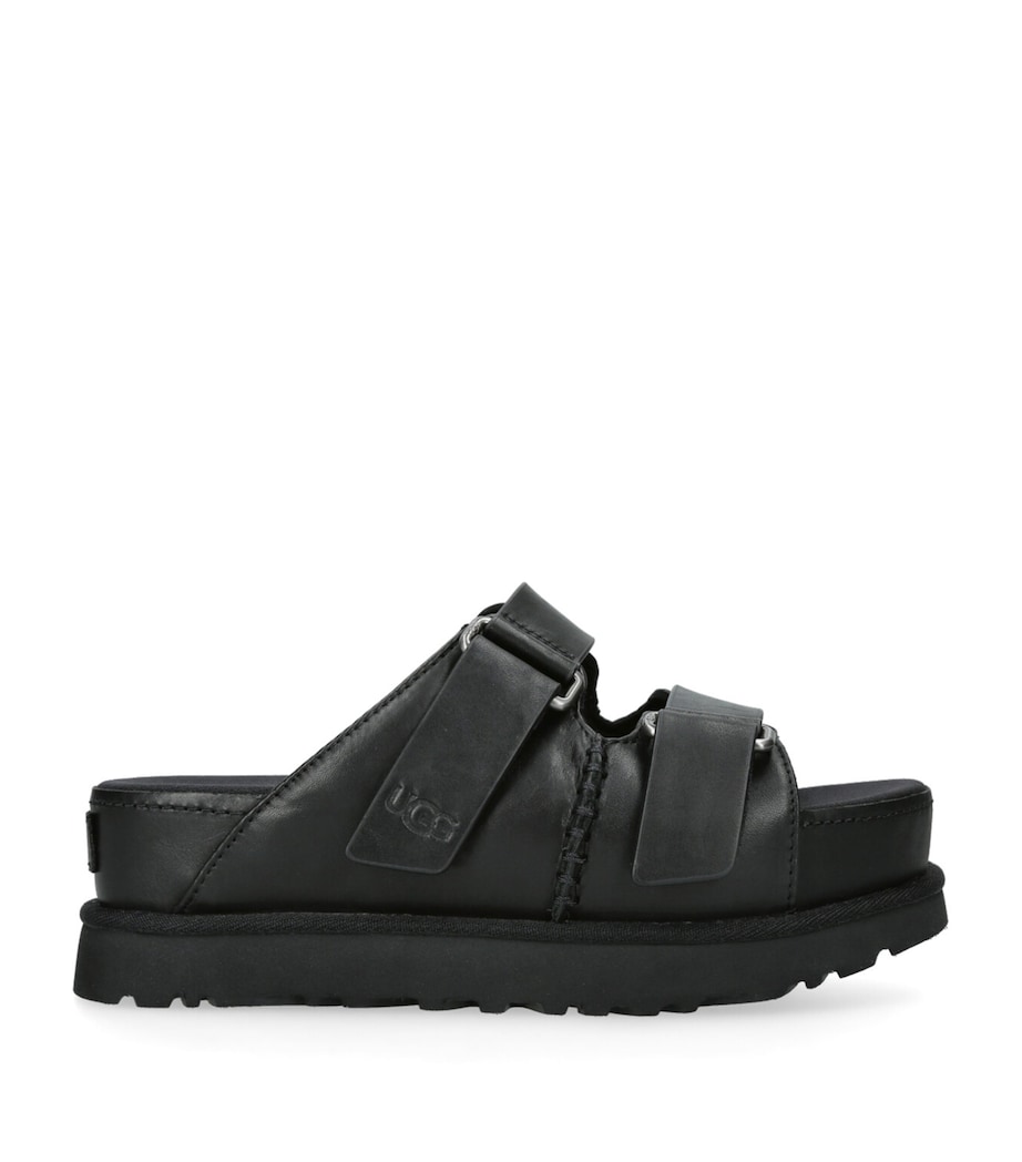 Suede Goldenstar Slide Sandals BLACK Image 1