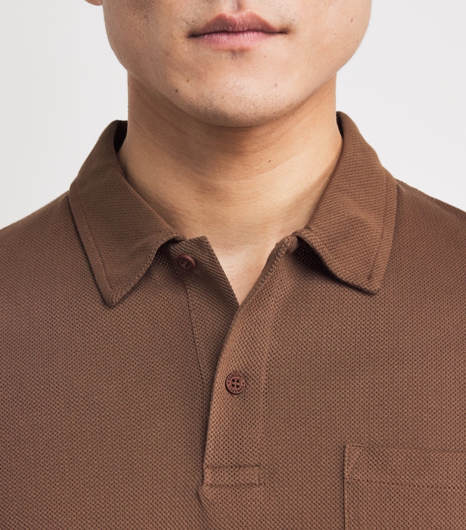 Supima Cotton Riviera Polo Shirt CONKER BROWN BRGL Image 6