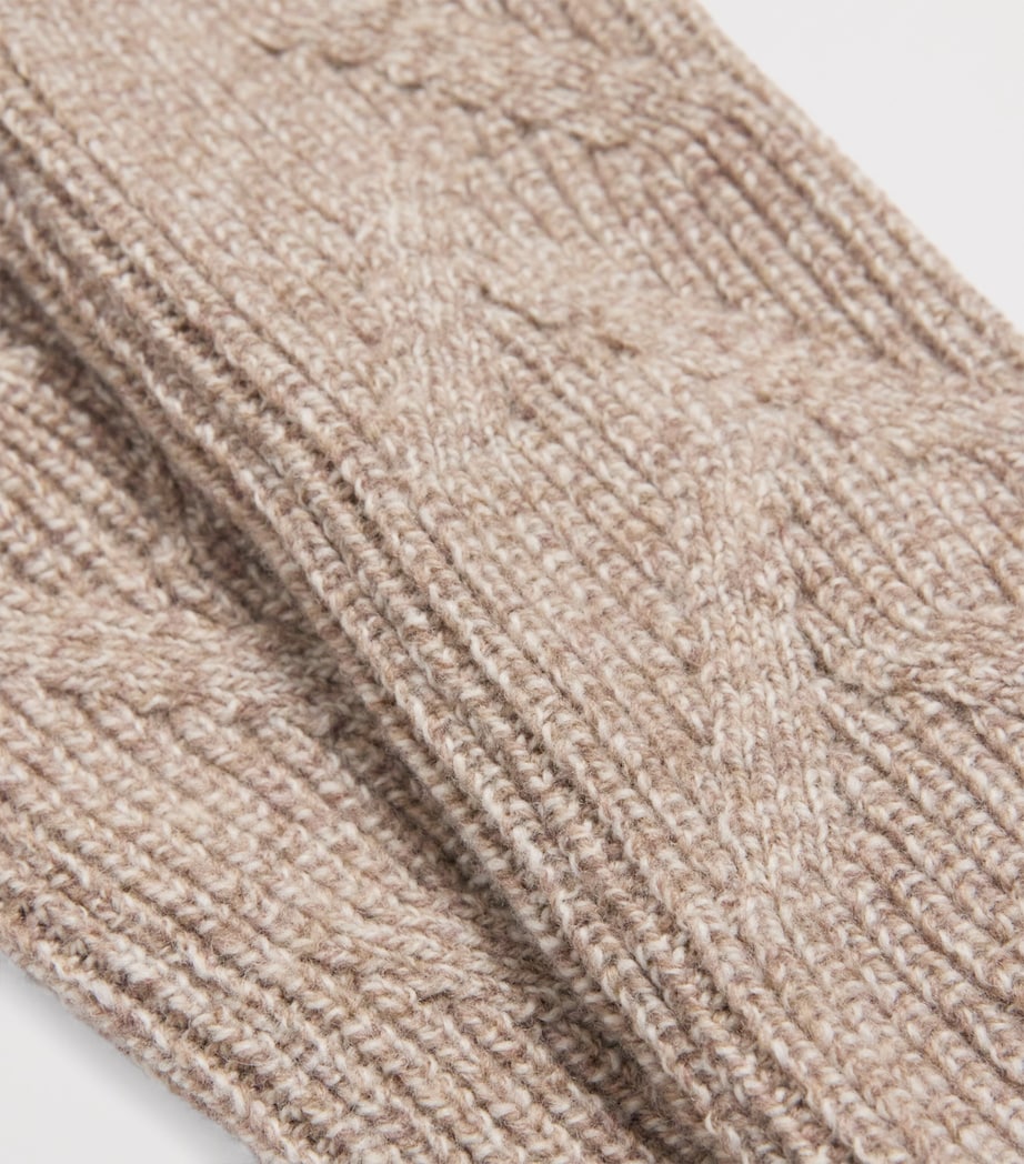 Lambswool Fingerless Gloves 4320 SAND Image 2