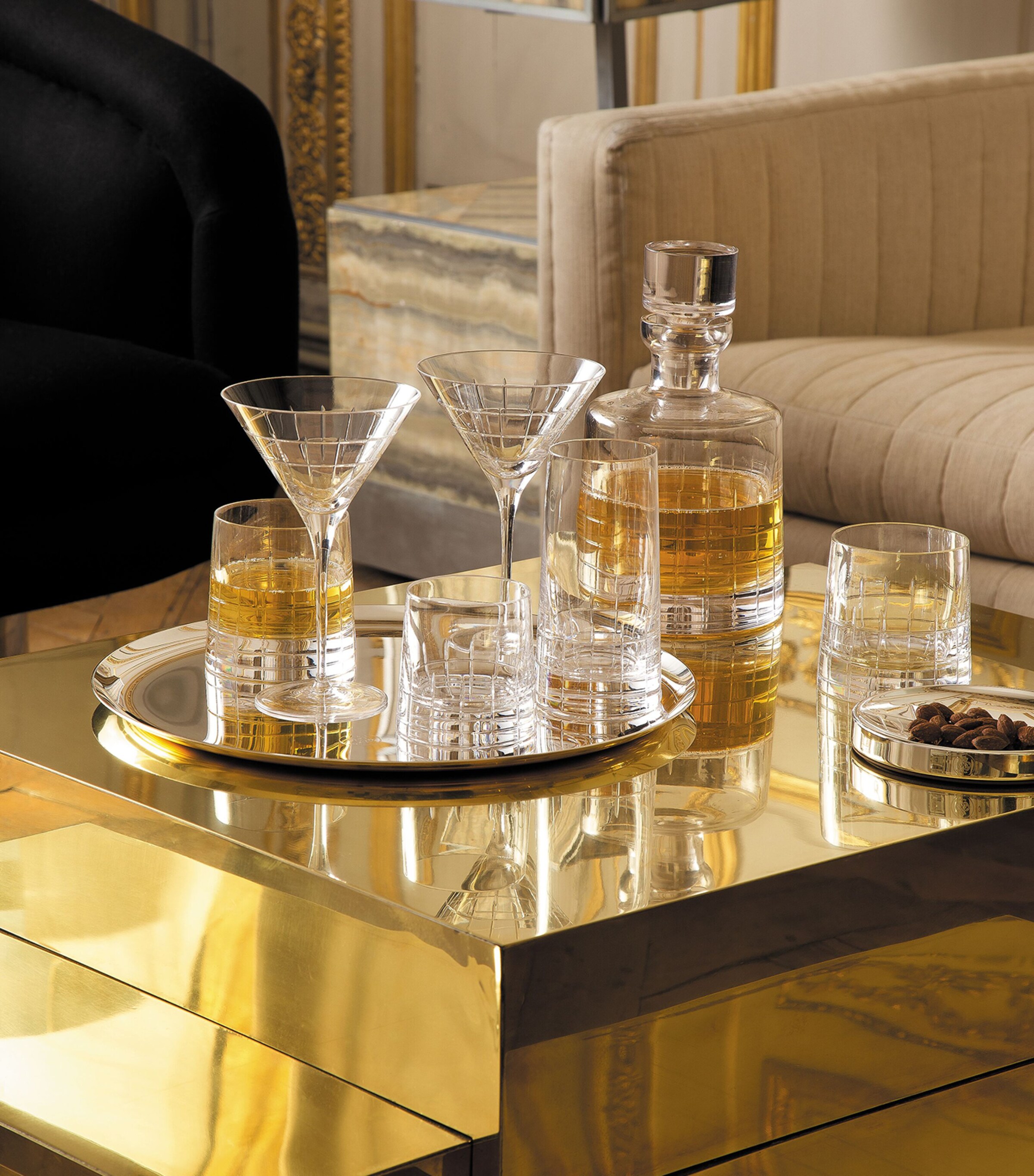 Set of 4 Crystal Vodka Glasses (90ml) SILVER Image 2