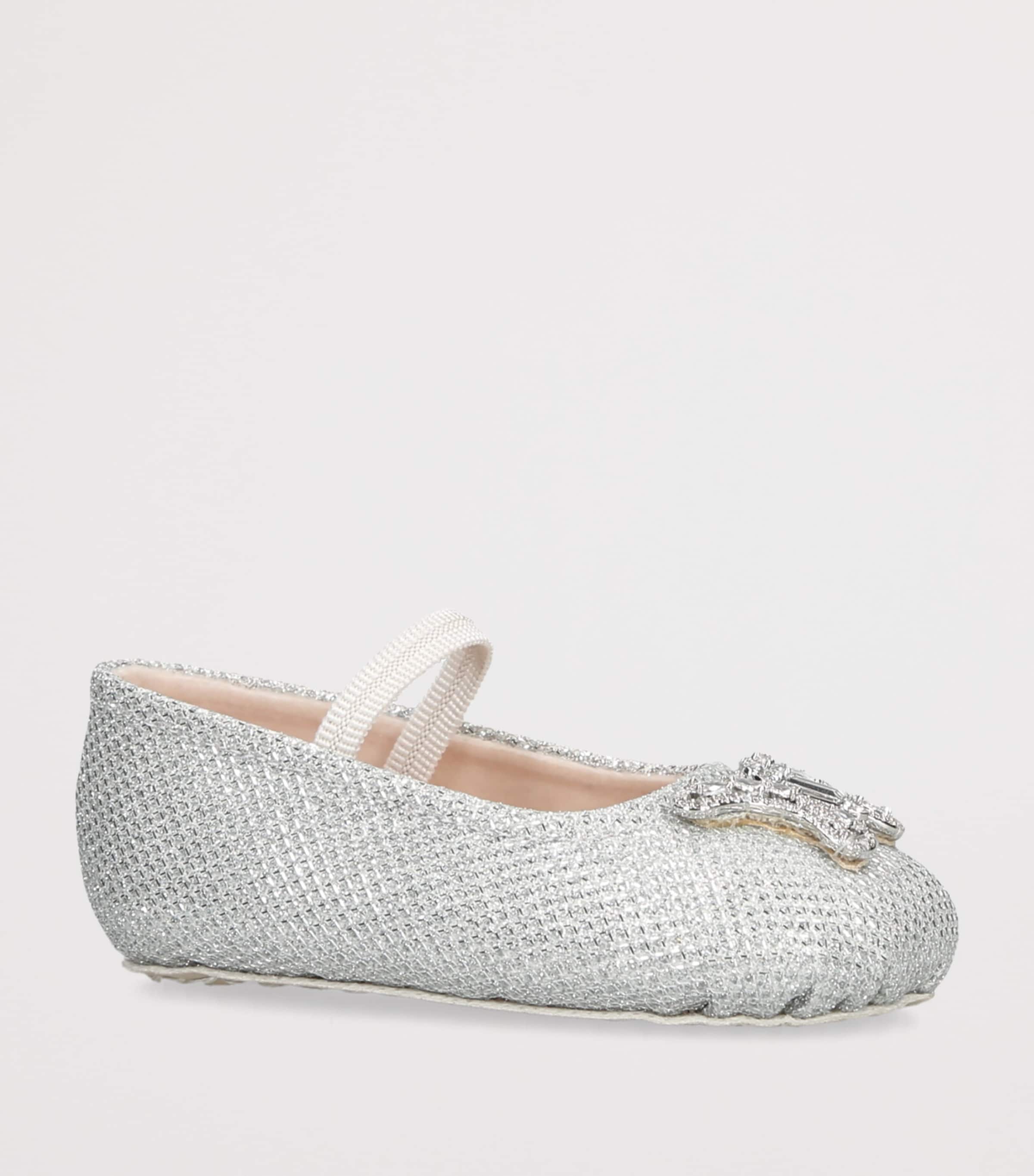 Aruna Seth Glitter Odette Ballet Flats Silver Image 2