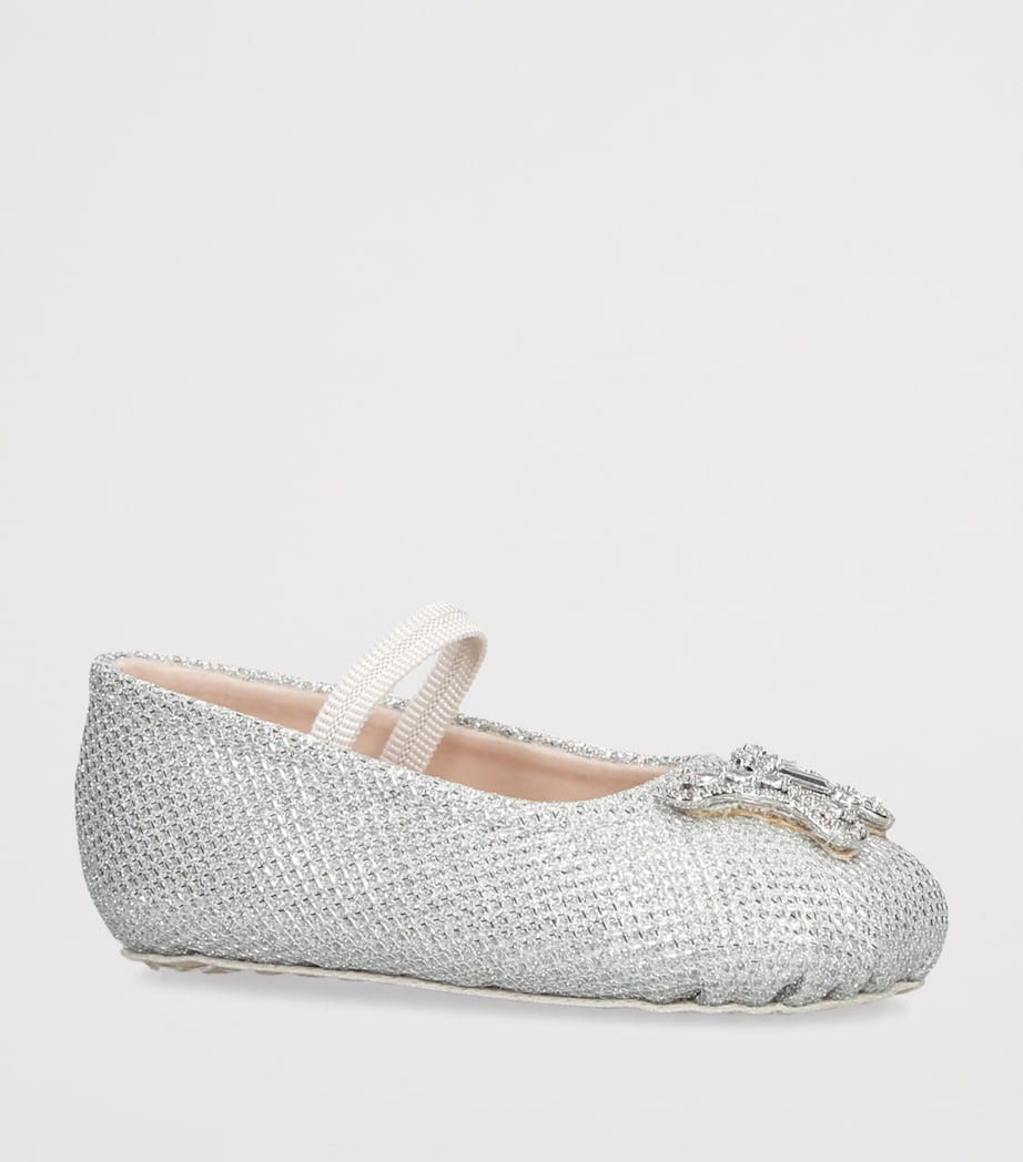 Aruna Seth Glitter Odette Ballet Flats Silver Image 2
